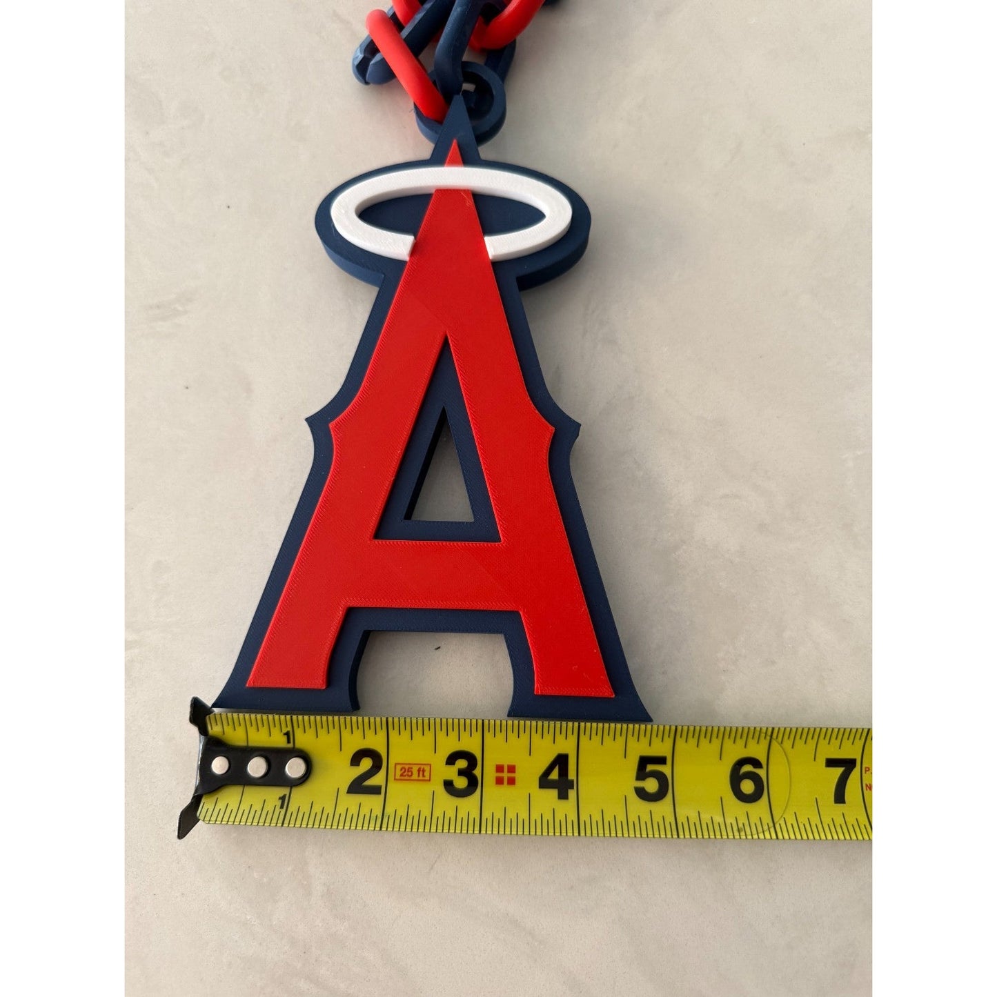 Los Angeles Angels Oversized Logo Pendant and MLB Fan Chain