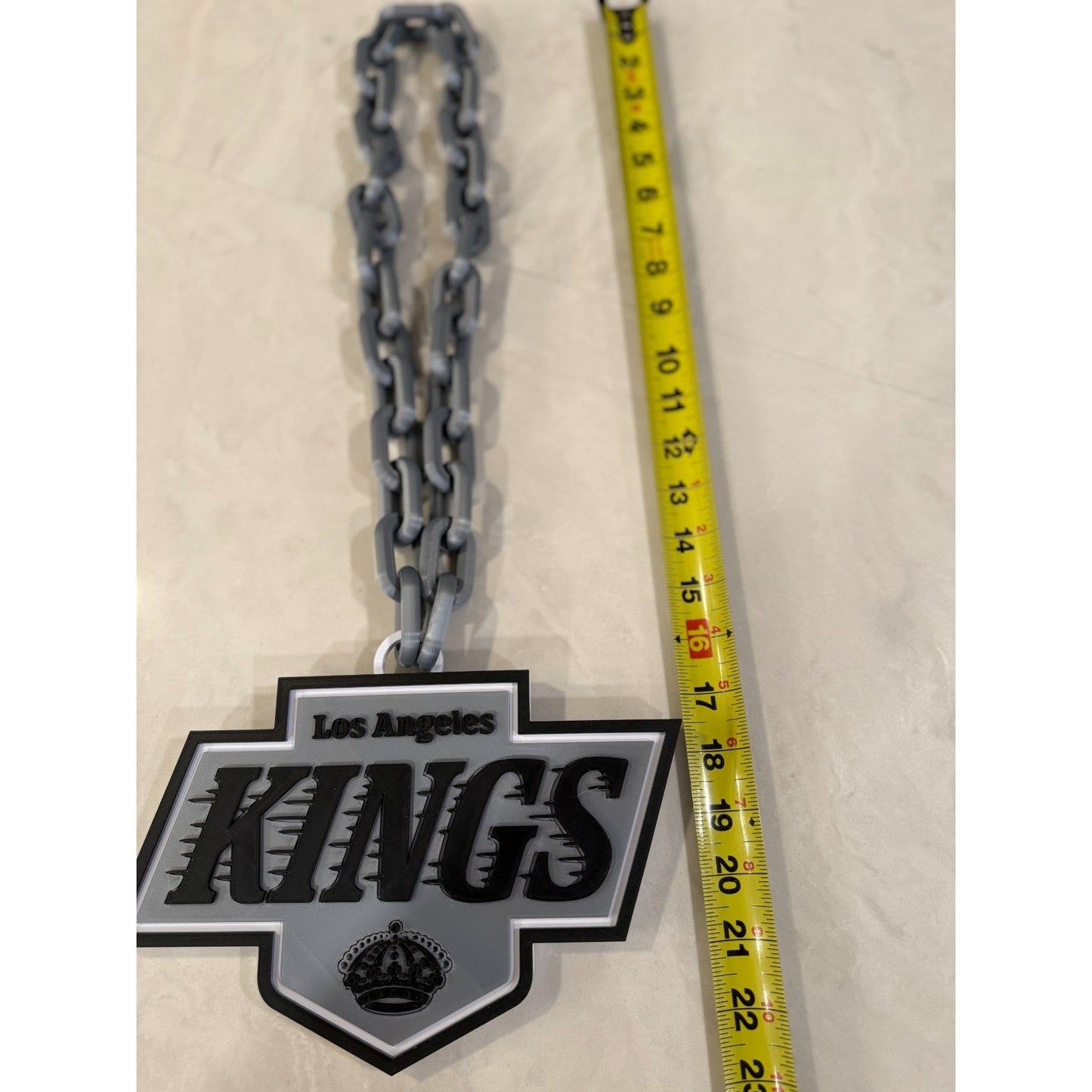 Los Angeles Kings Logo Oversized Necklace, Hype Chain. LA Kings puck!