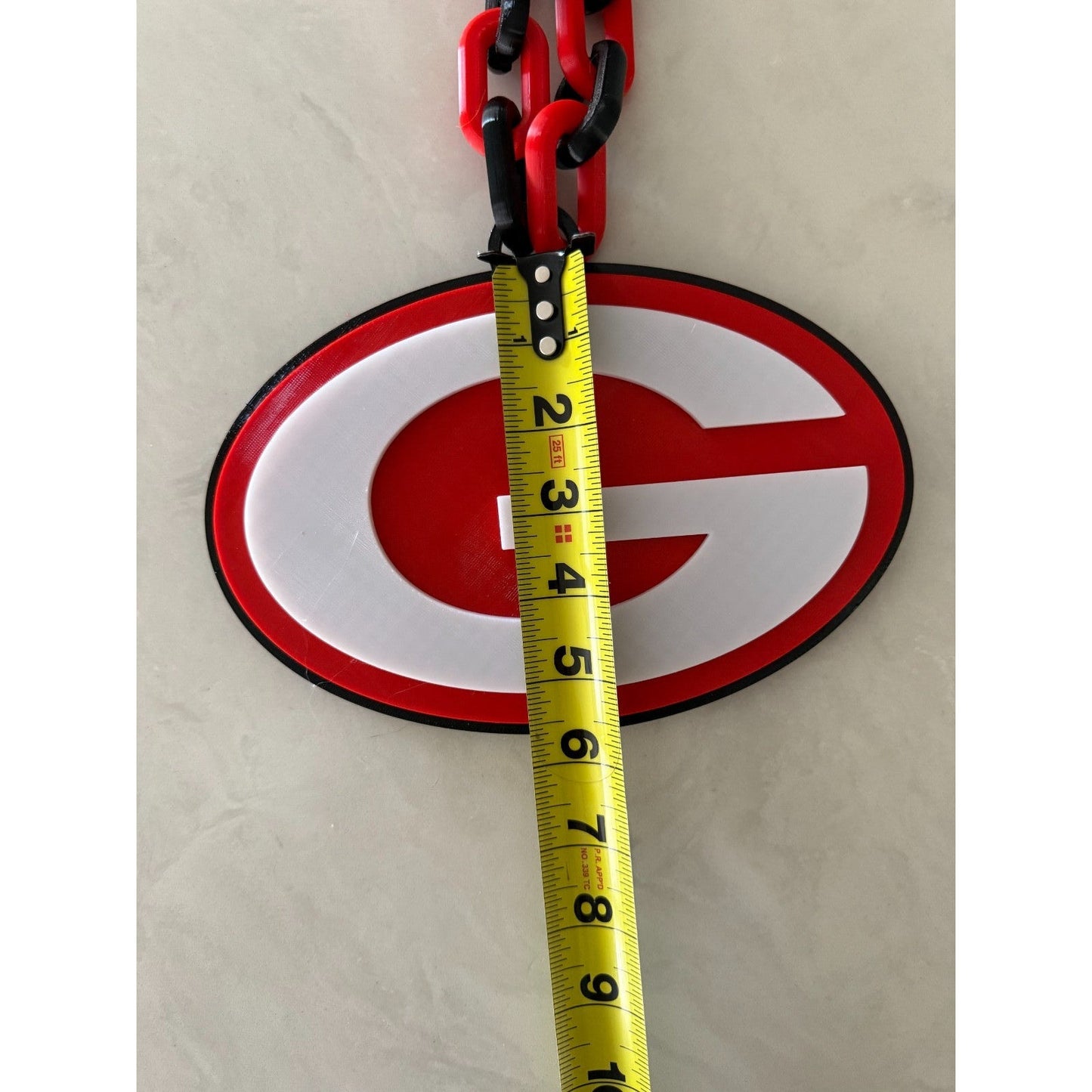 Georgia Bulldogs Logo Oversized Fan Necklace Pendant Chain