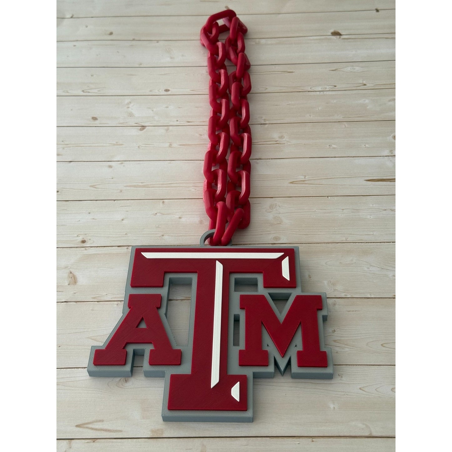 Texas A&M Aggies Fan Oversized Necklace, Hype Chain "Beat the hell outta"