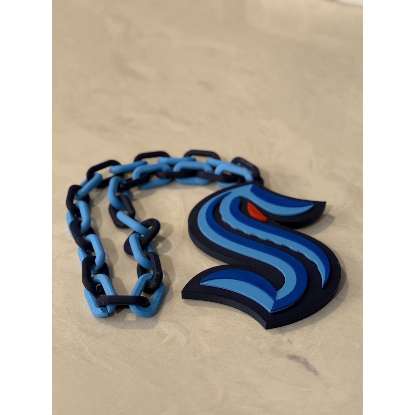 Seattle Kraken Oversized Necklace Fan Chain "Krak Heads"