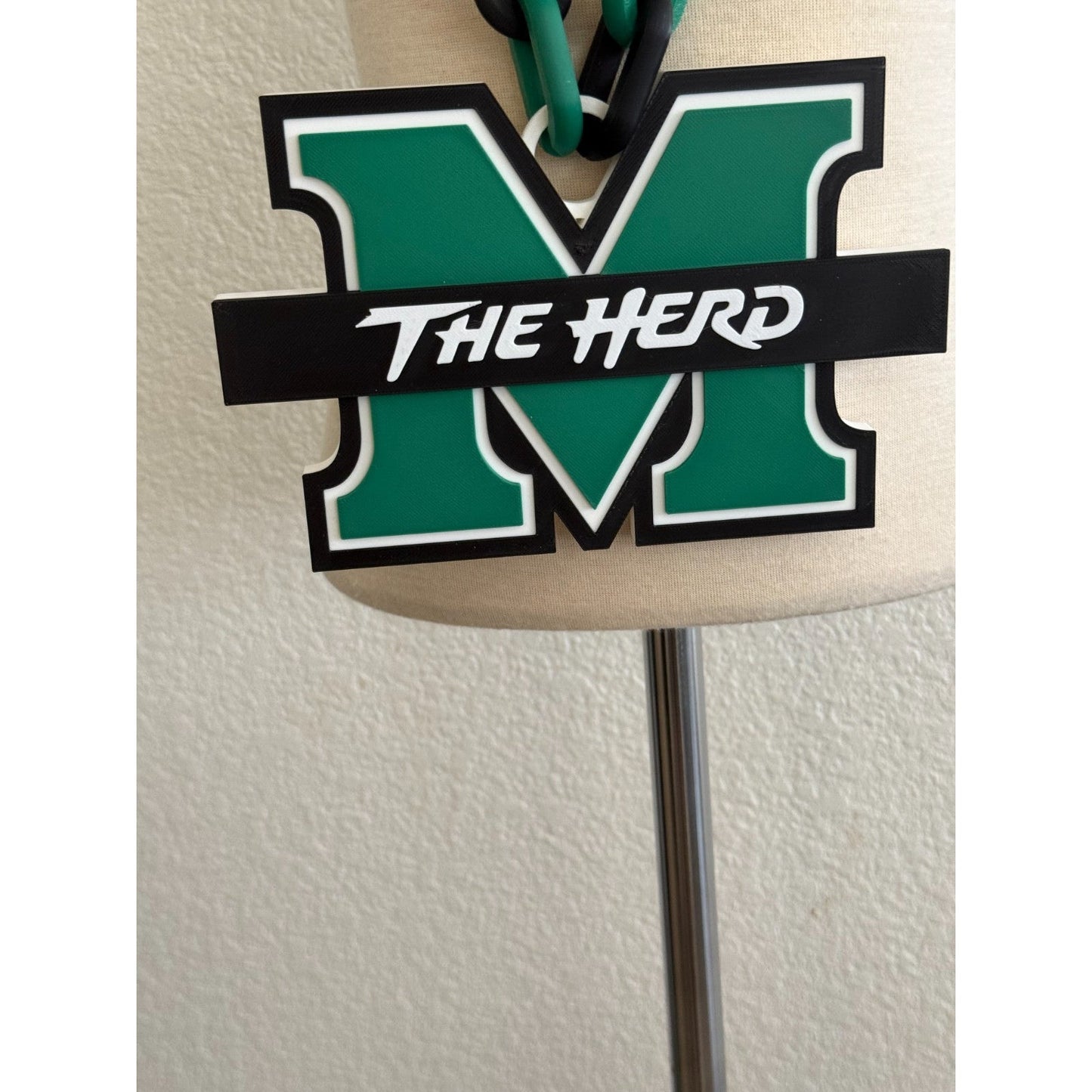 Marshall Thundering Herd Logo Oversized Necklace, Hype Chain "Thundering Herd"
