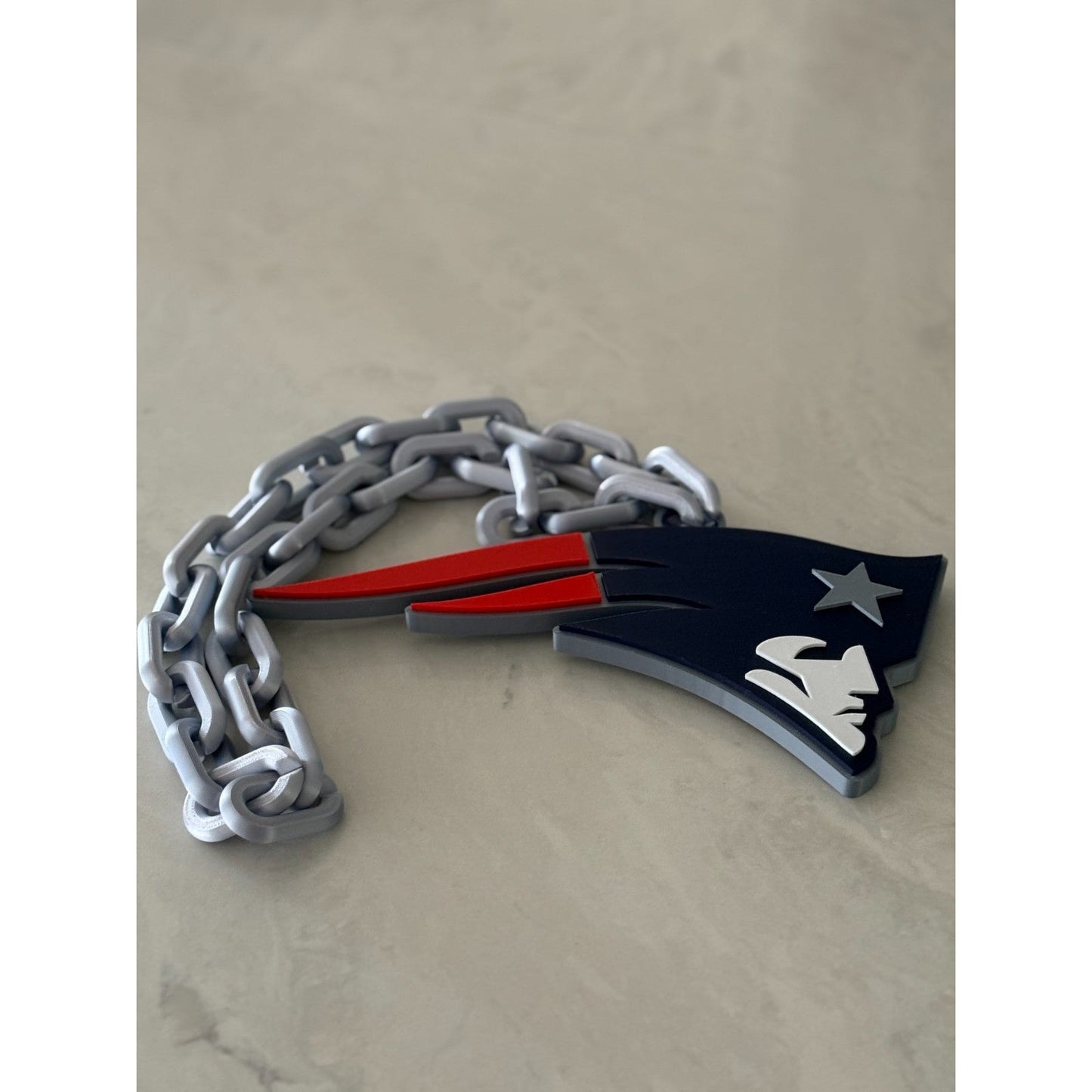 New England Patriots Oversized Hype Chain & Logo Pendant HandMade 3D Printed
