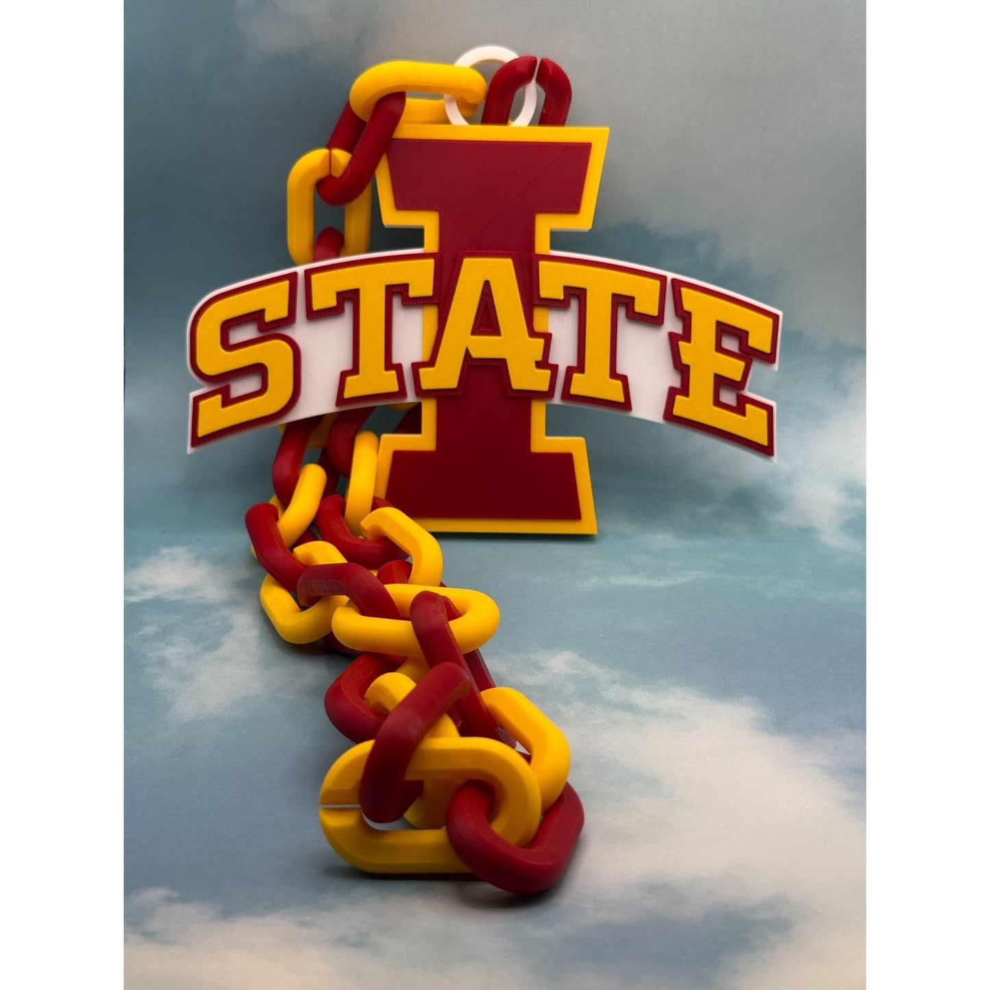 Iowa State Cyclones Oversized Logo Necklace & Fan Chain