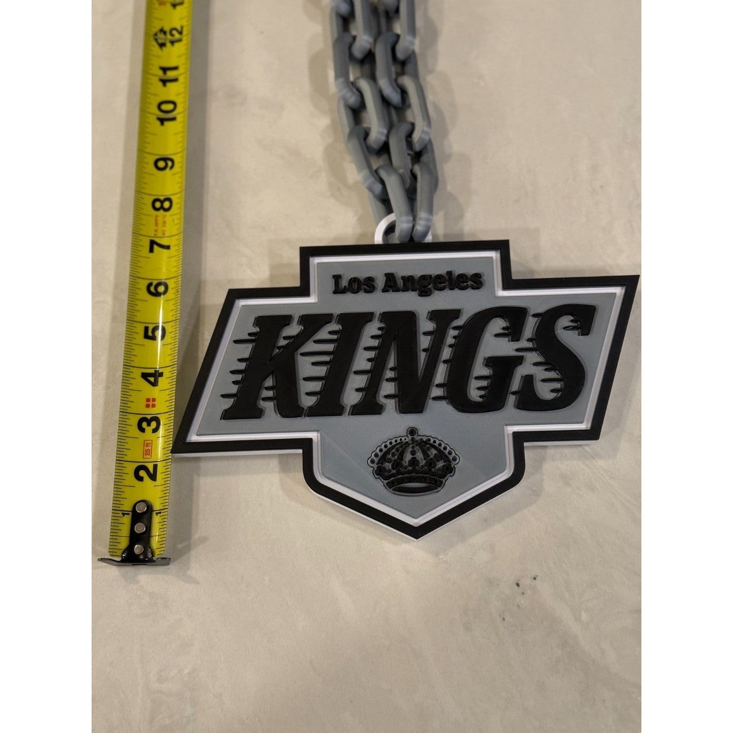 Los Angeles Kings Logo Oversized Necklace, Hype Chain. LA Kings puck!