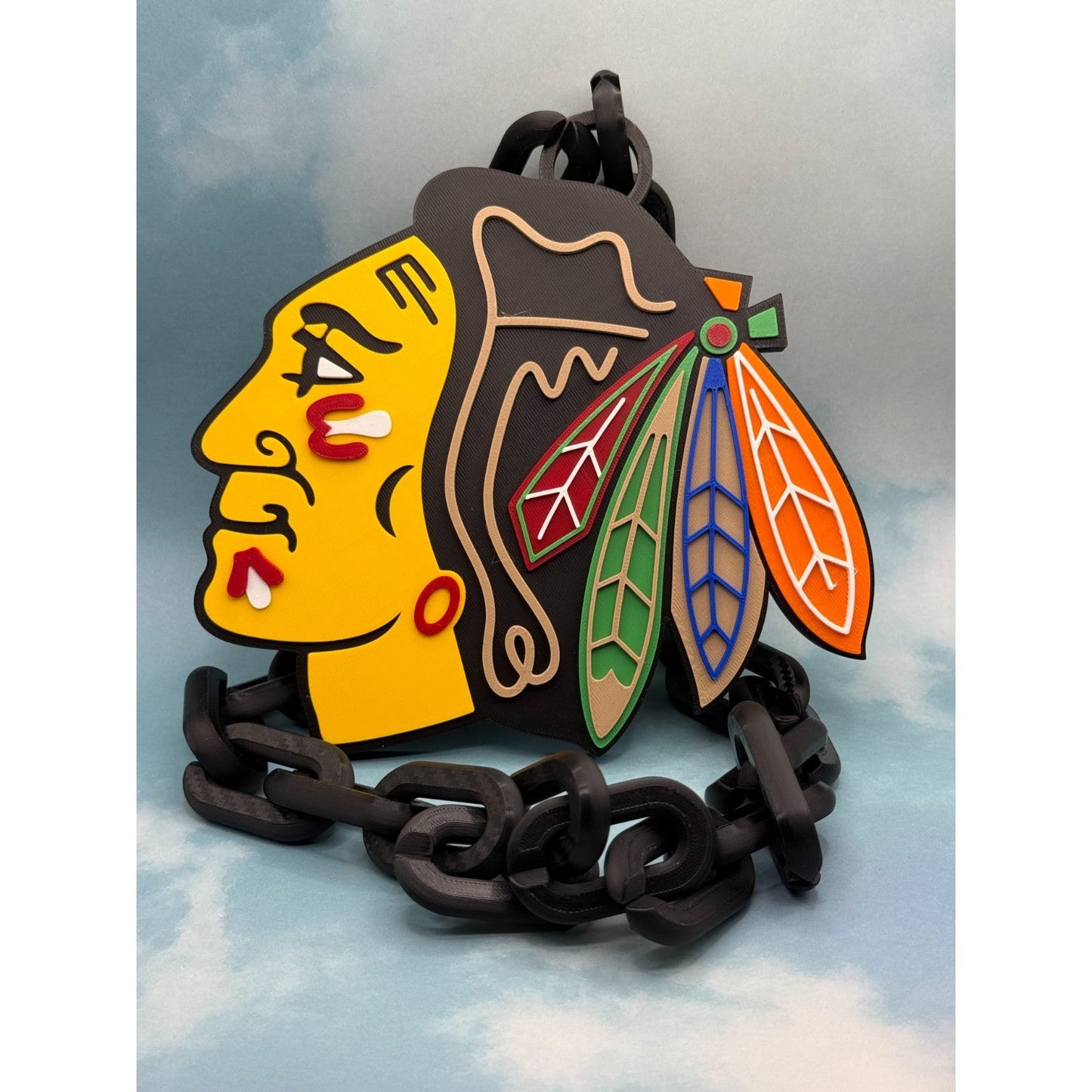 Chicago Blackhawks Oversized Fan Necklace, Hype Chain