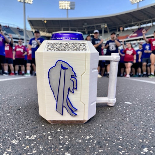 3D Printed Buffalo Bills Can Holder Koozie - Fits 12oz Cans