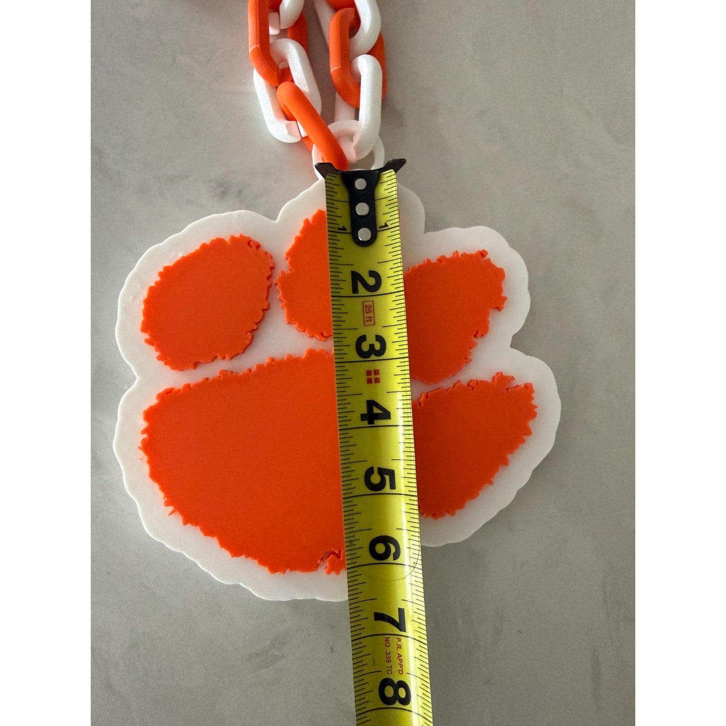 Clemson Tigers Oversized Logo Necklace,Chain