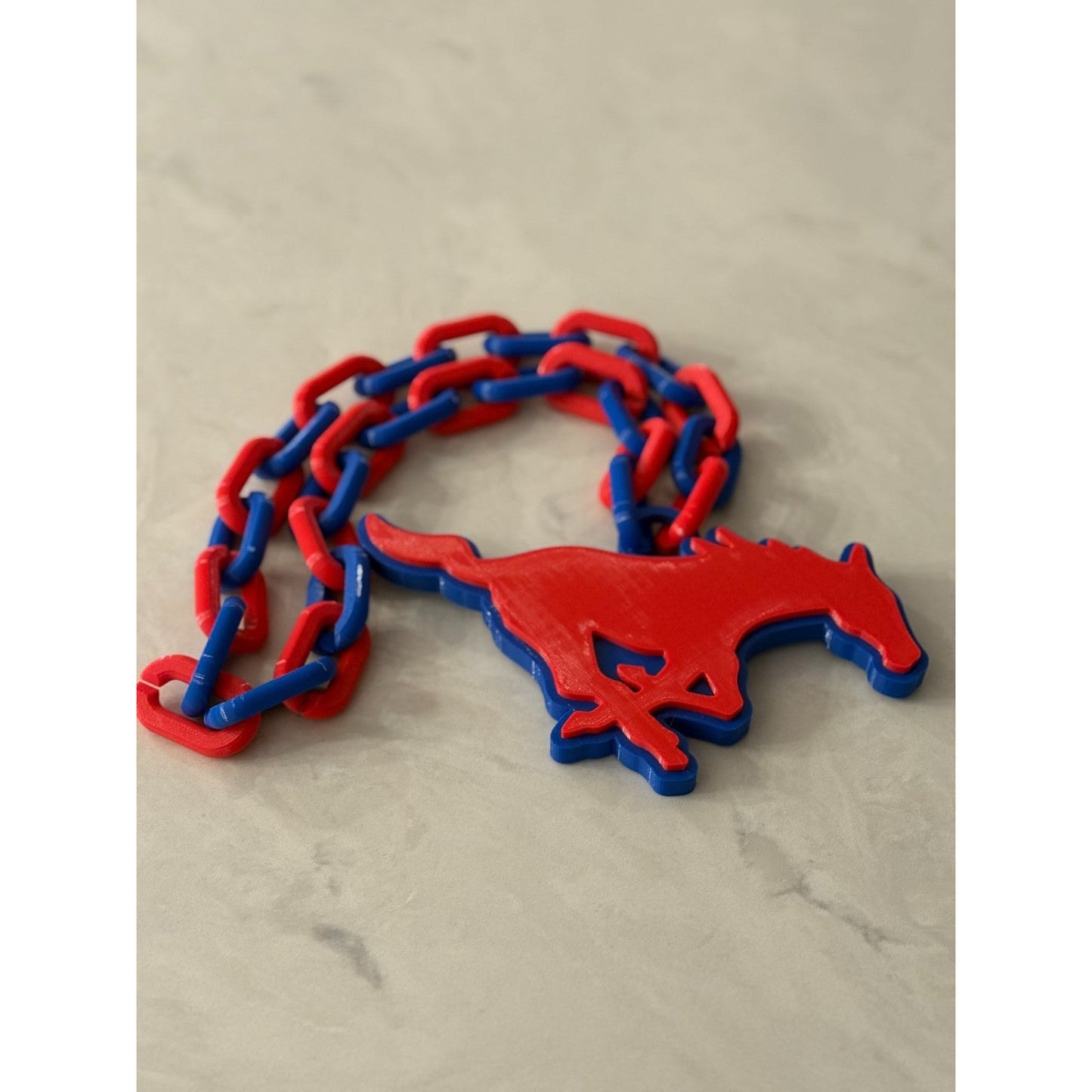 Southern Methodist University Mustangs Oversized Necklace, Chain