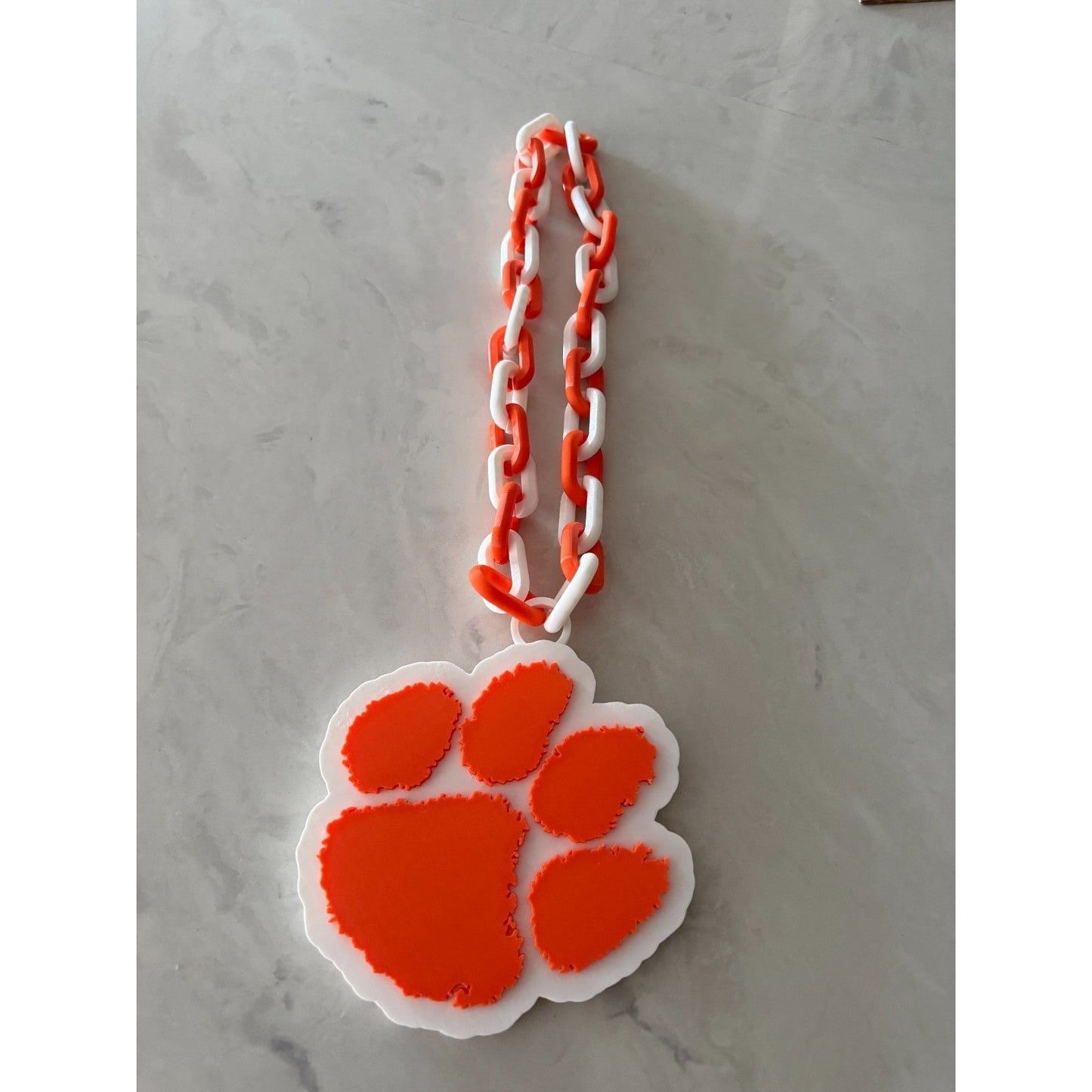 Clemson Tigers Oversized Logo Necklace,Chain