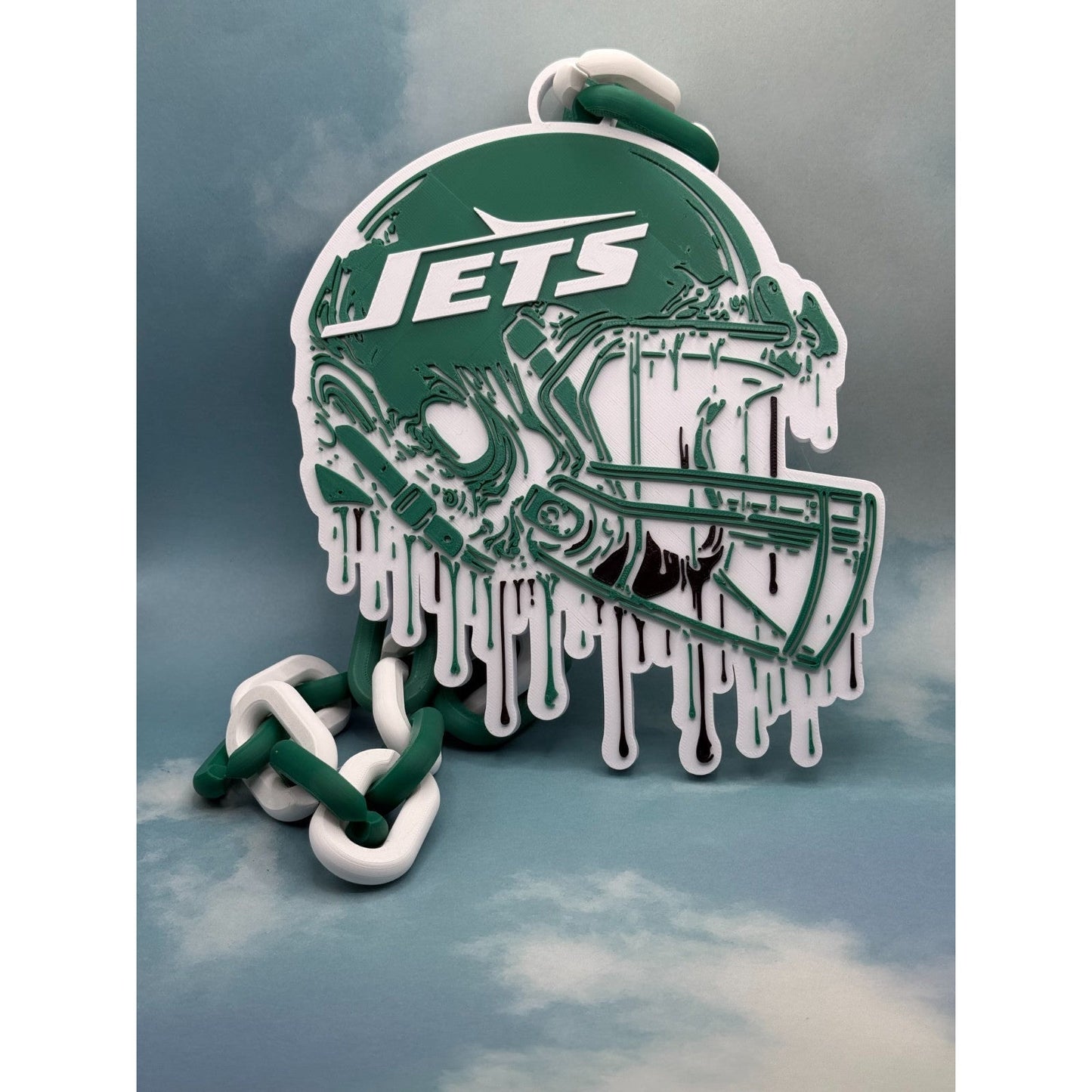 New York Jets Helmet Drip Oversized Pendant Hype Chain  “Play Like a Jet”,