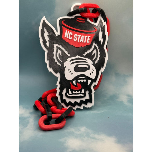 North Carolina State Wolfpack Logo Necklace & Oversized Chain, Think And Do.