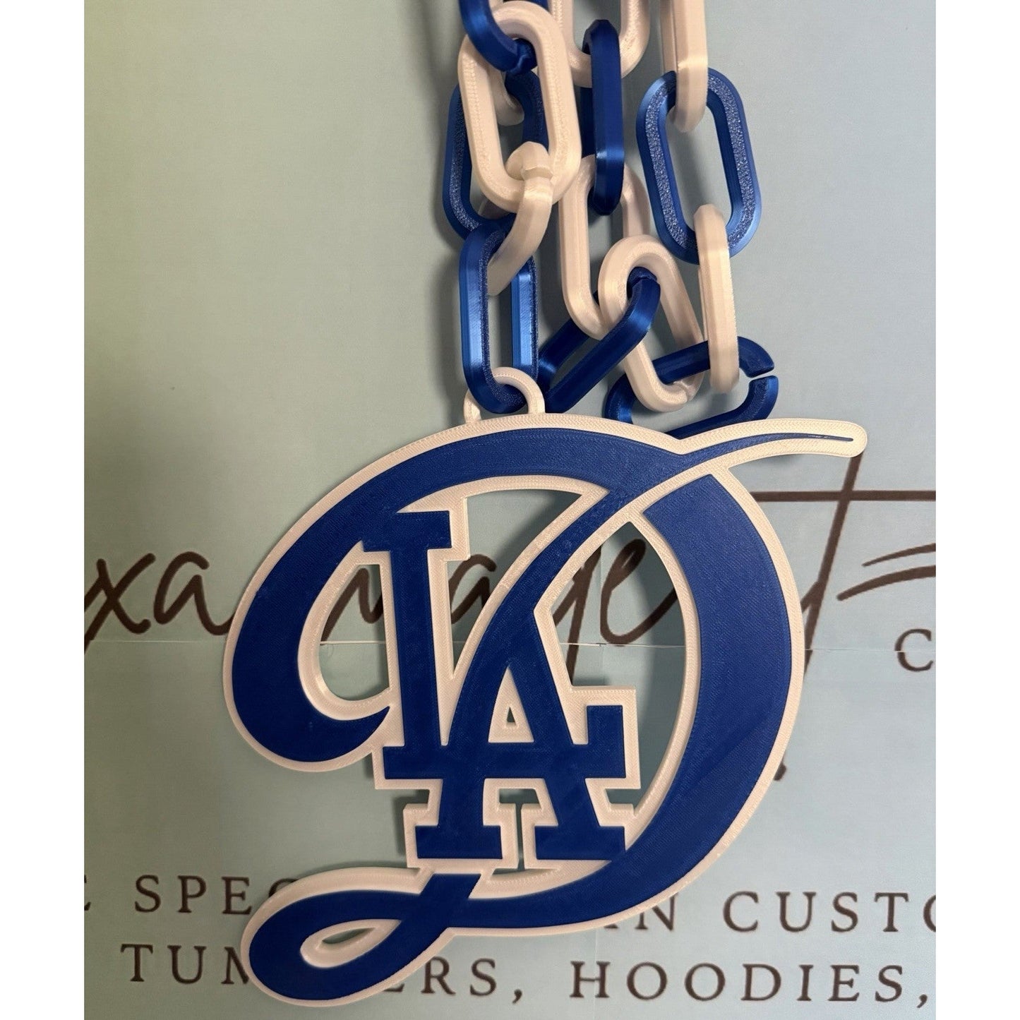 New LA Dodgers Logo Chromatic Metallic look Hype 3D Printed 42” Metallic Color
