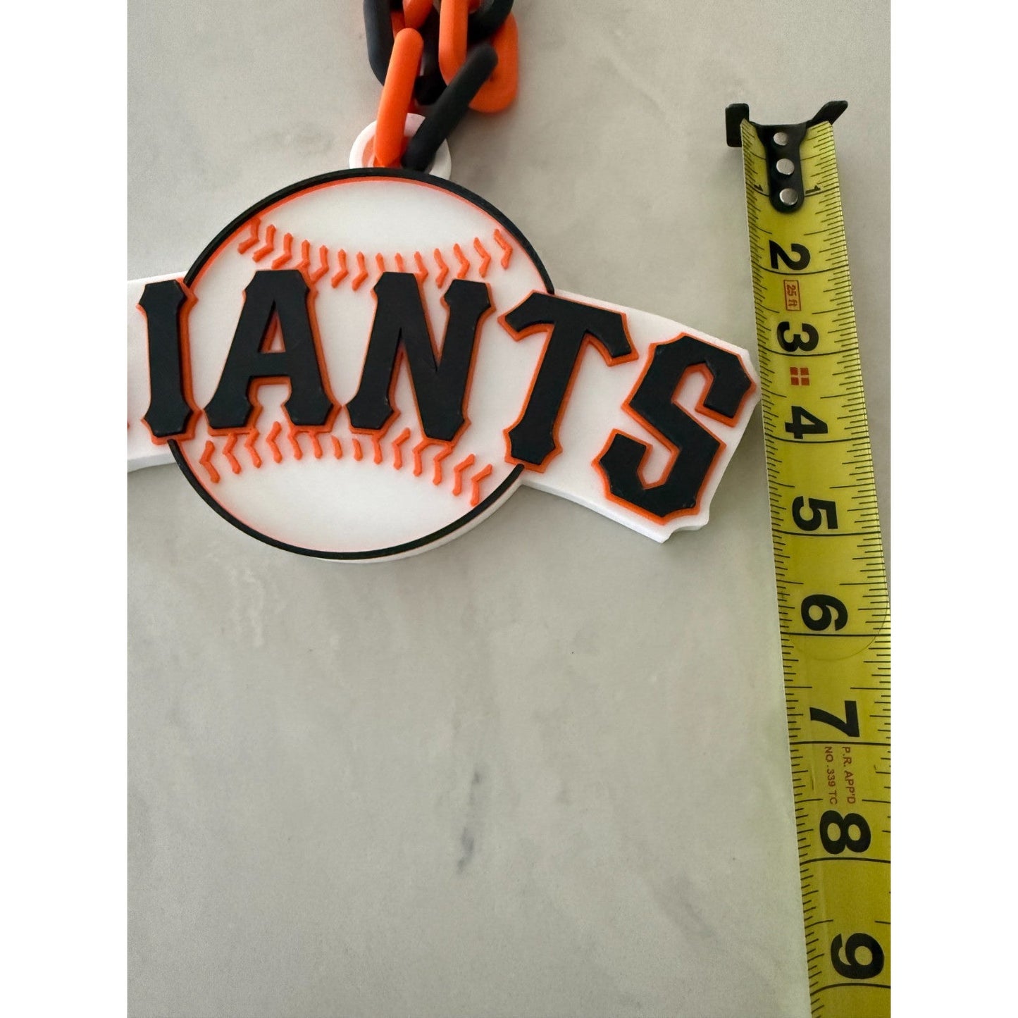 San Francisco Giants Logo Fan Necklace "Let's Go Giants Let's Go"