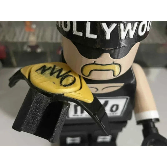 Hollywood Hulk Hogan Brick Figure 8 inches tall 3D Printed Lego Inspired