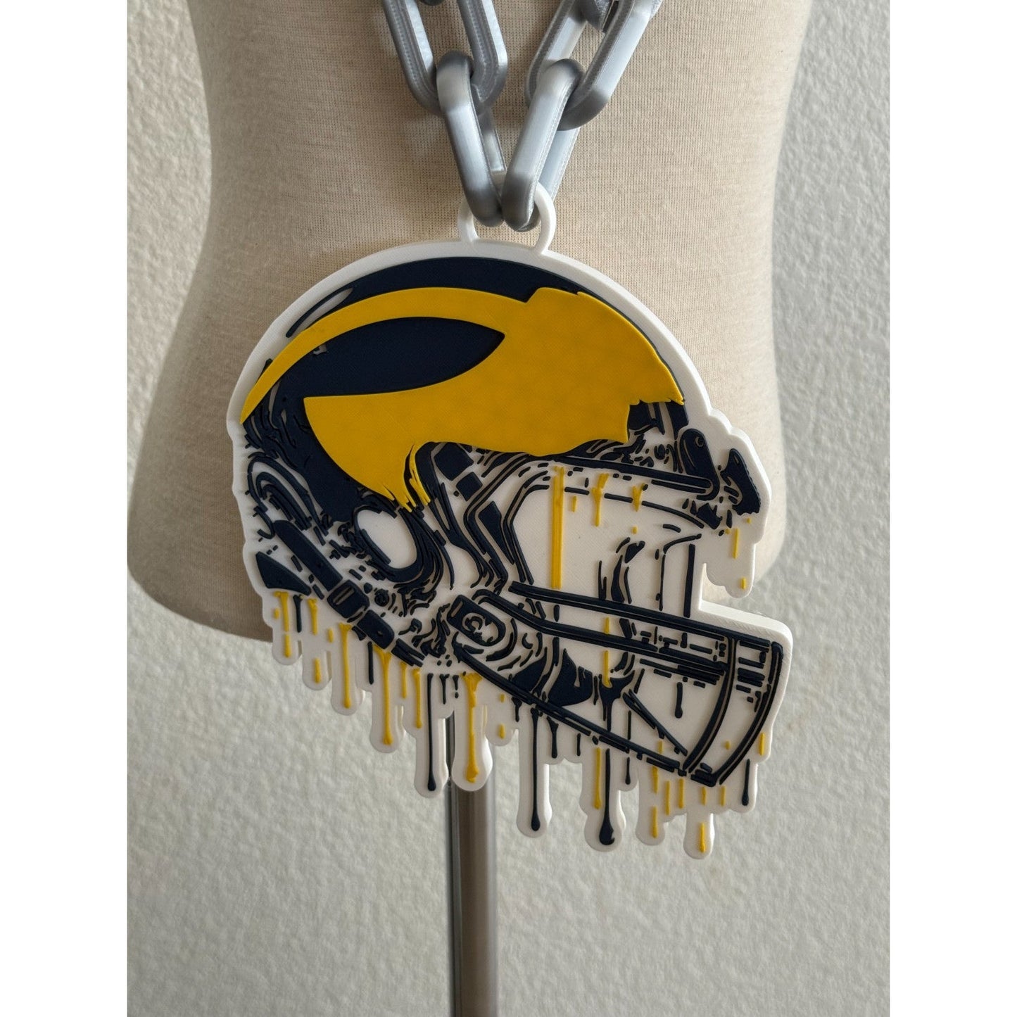 Michigan Wolverine Helmet Drip Hype Chain