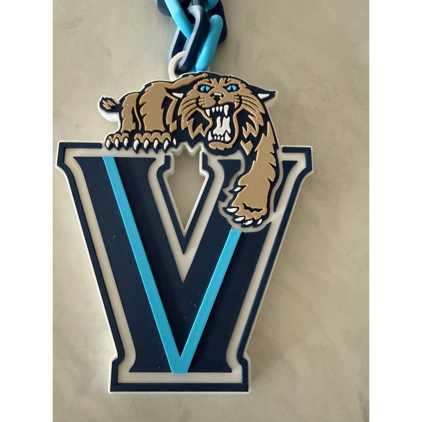 Villanova University Wildcats Oversized Necklace, Fan Pride Chain
