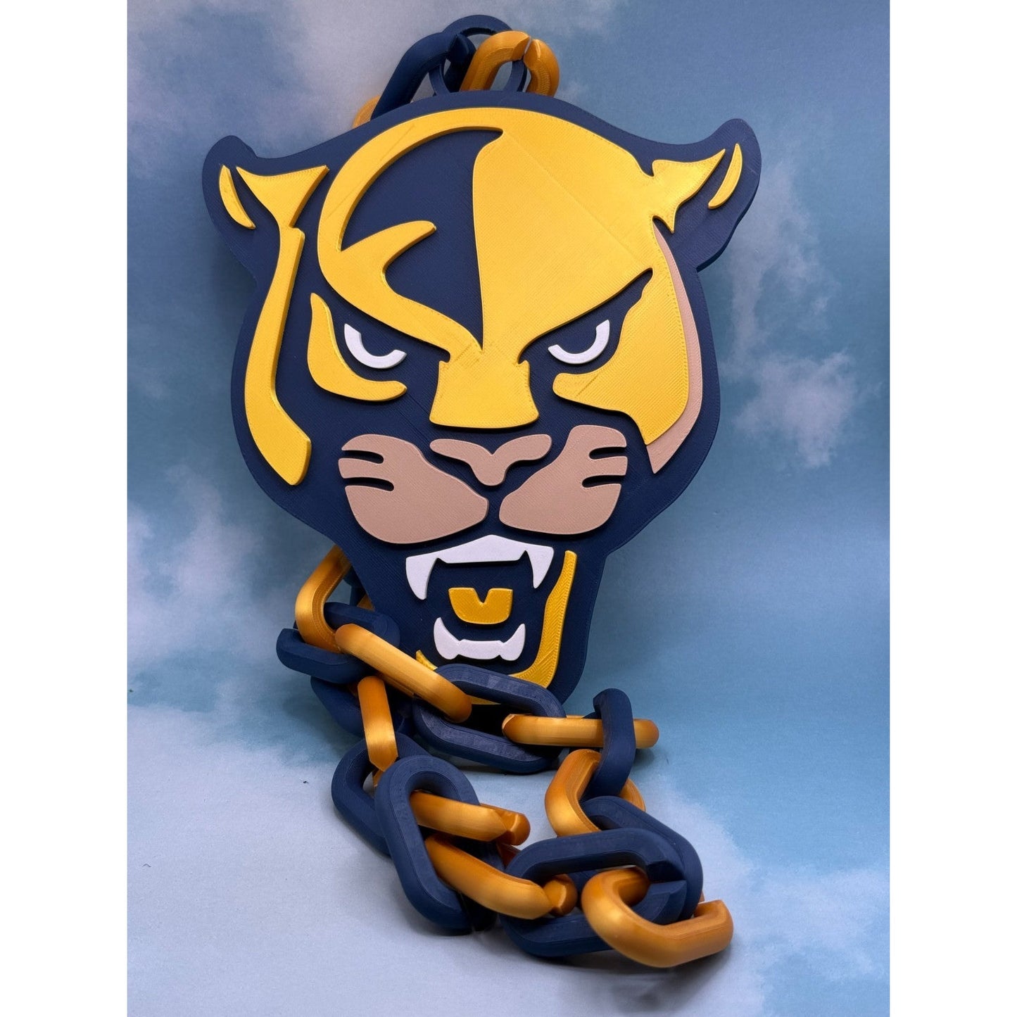 FIU Florida International Panthers Logo Oversized Necklace Pendant Chain 3D