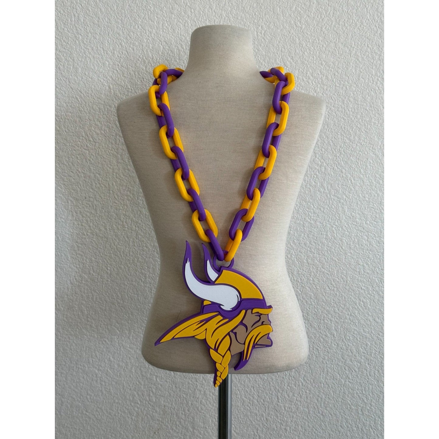Minnesota Vikings Oversized  Logo Necklace, Fan Hype Chain "SKOL"