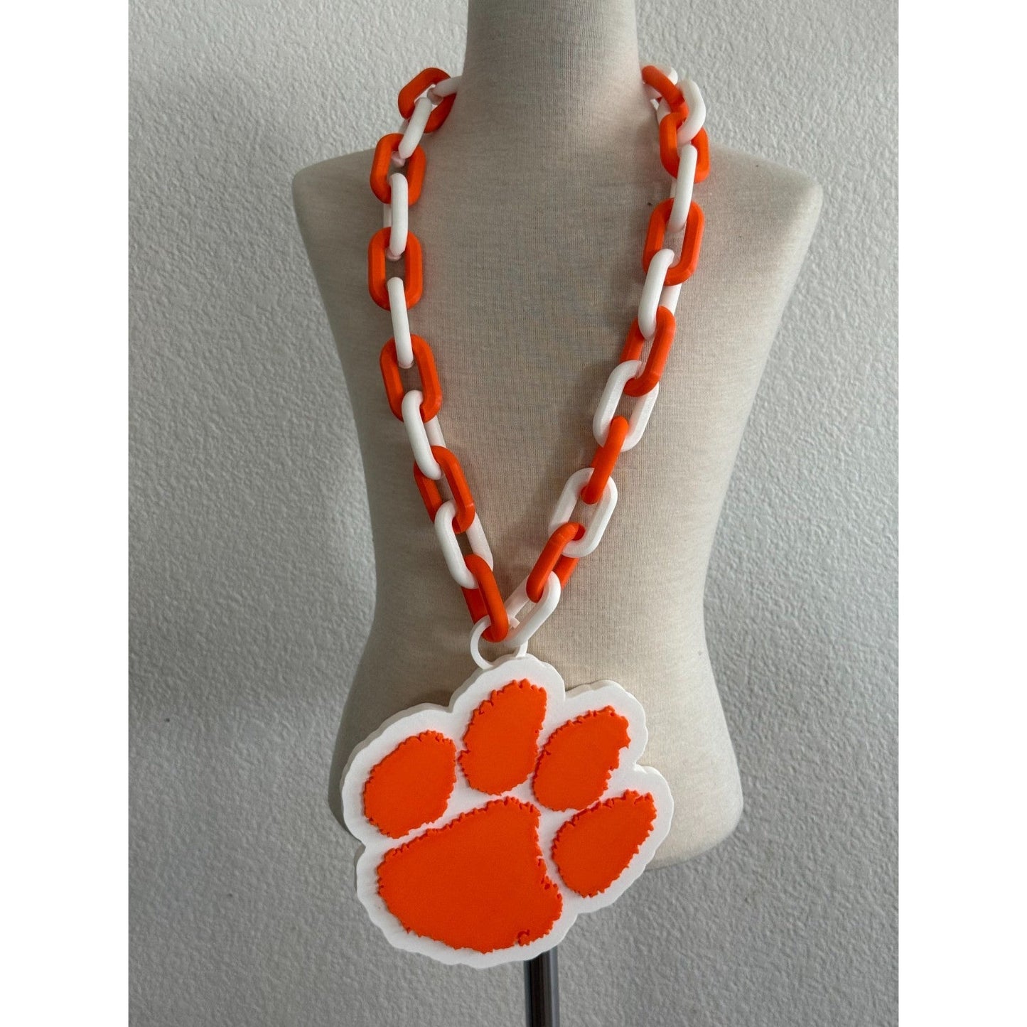 Clemson Tigers Oversized Logo Necklace,Chain