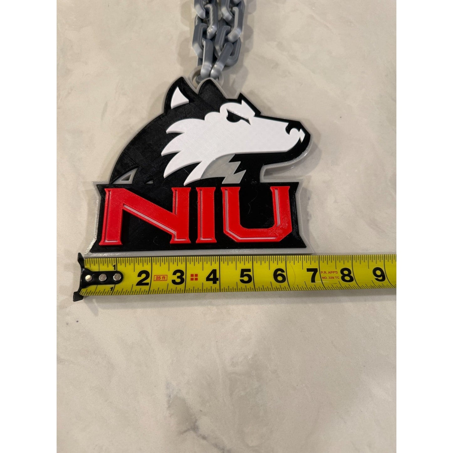 Northern Illinois Huskies Logo Oversized Necklace, Pendant Chain