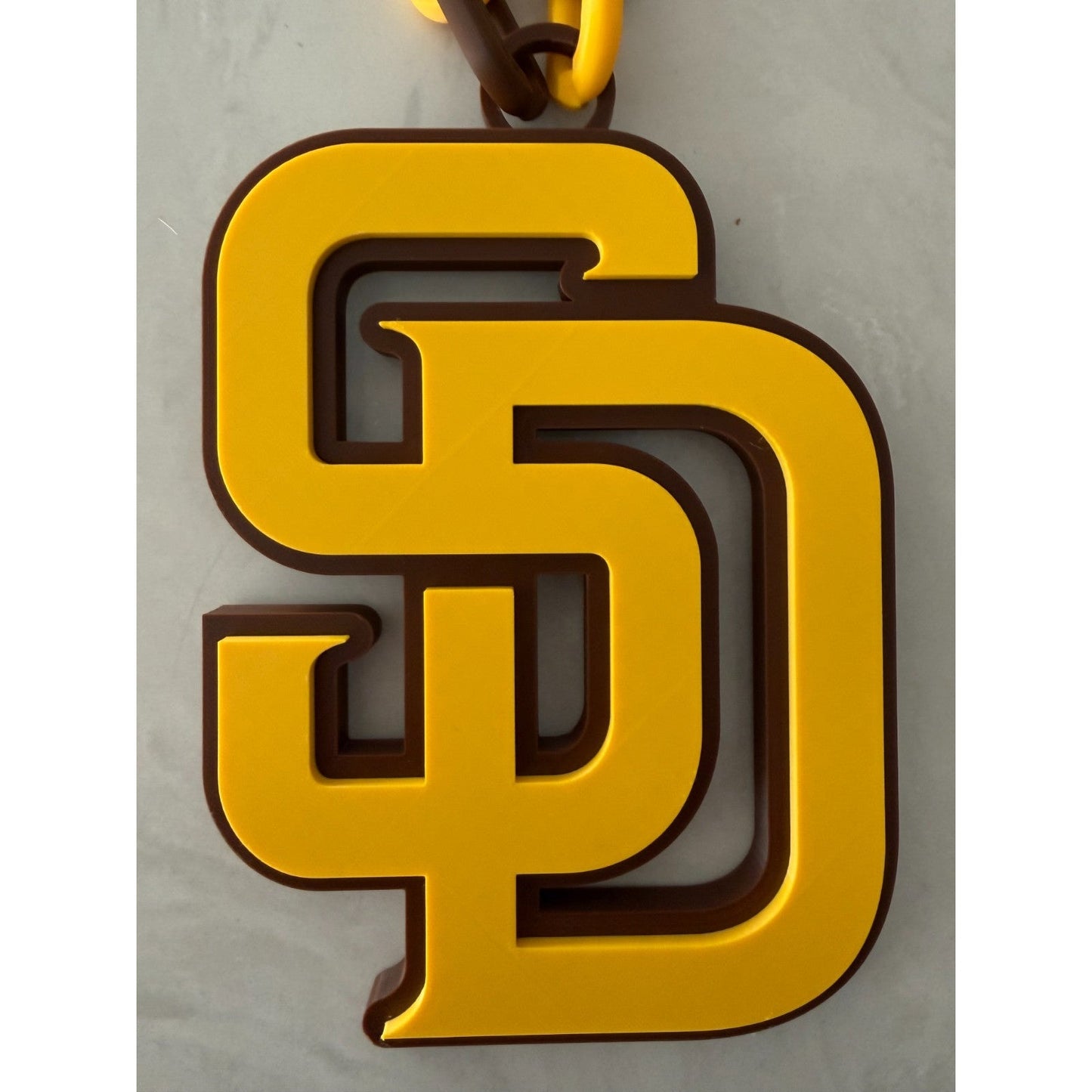 San Diego Padres Oversized Hype Logo Pendant And Chain