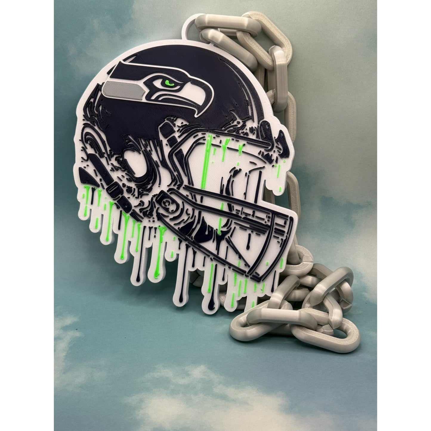 Seattle Seahawks Helmet Drip Oversized Hype Chain Show Your Pride!