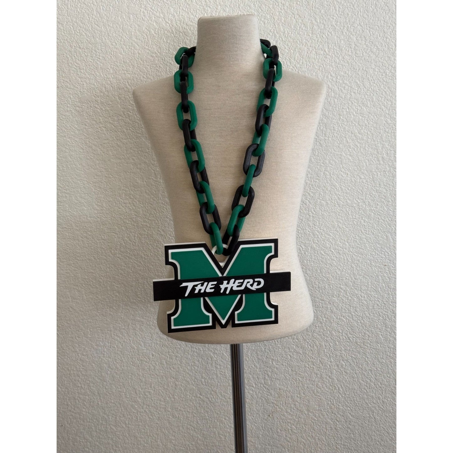 Marshall Thundering Herd Logo Oversized Necklace, Hype Chain "Thundering Herd"