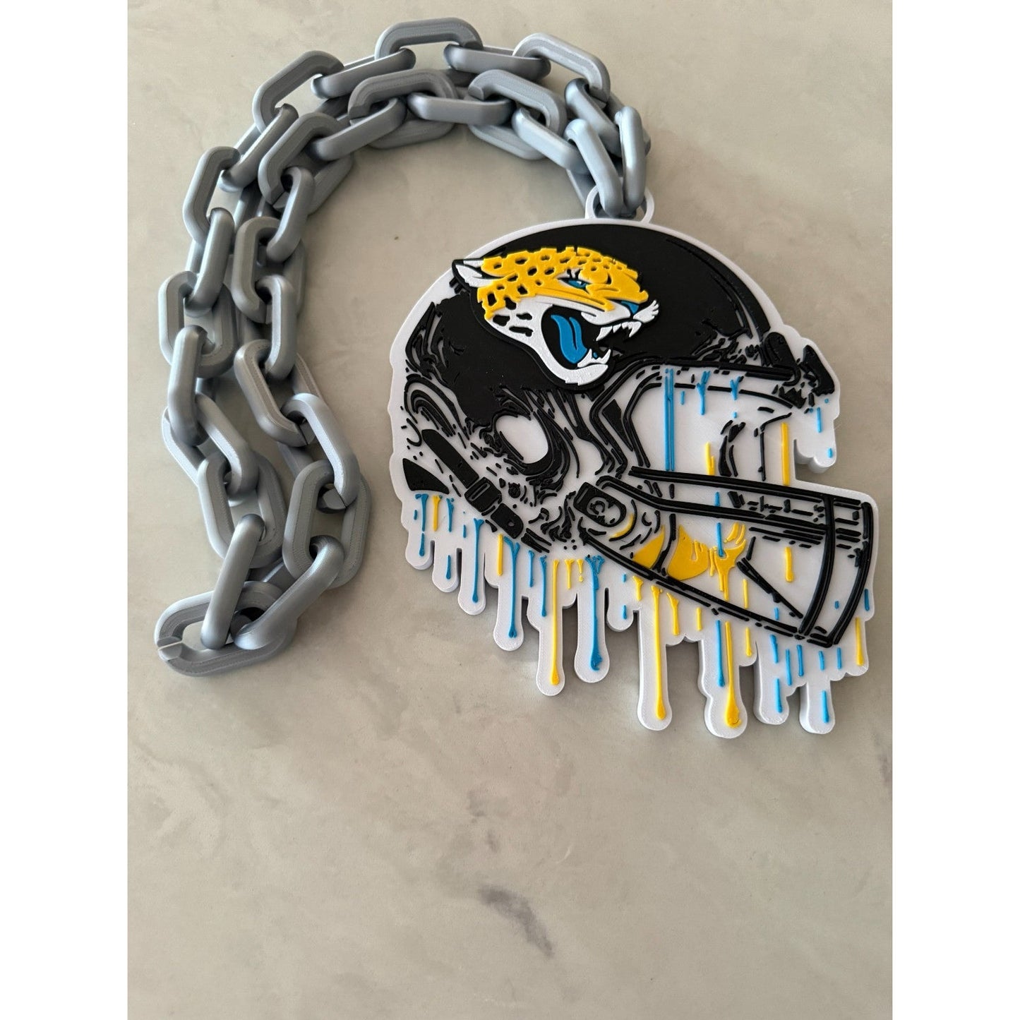Jacksonville Jaguars Helmet Drip Hype Oversized Chain "Duval"