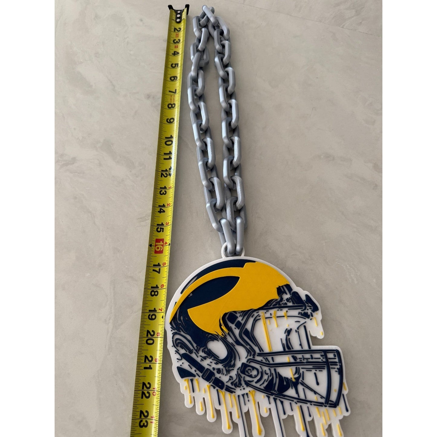 Michigan Wolverine Helmet Drip Hype Chain