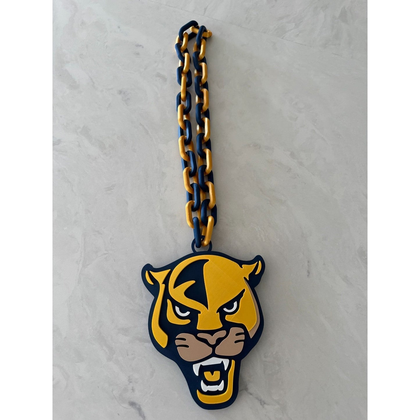 FIU Florida International Panthers Logo Oversized Necklace Pendant Chain 3D