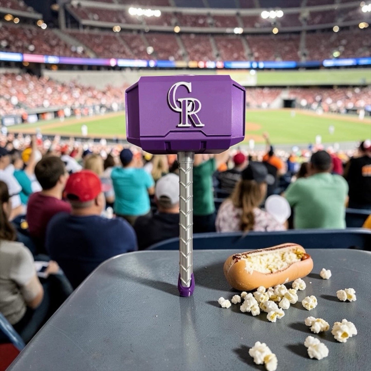 Colorado Rockies Thor Hammer - 14” 3D Printed MLB Fan Collectible w/ Stand