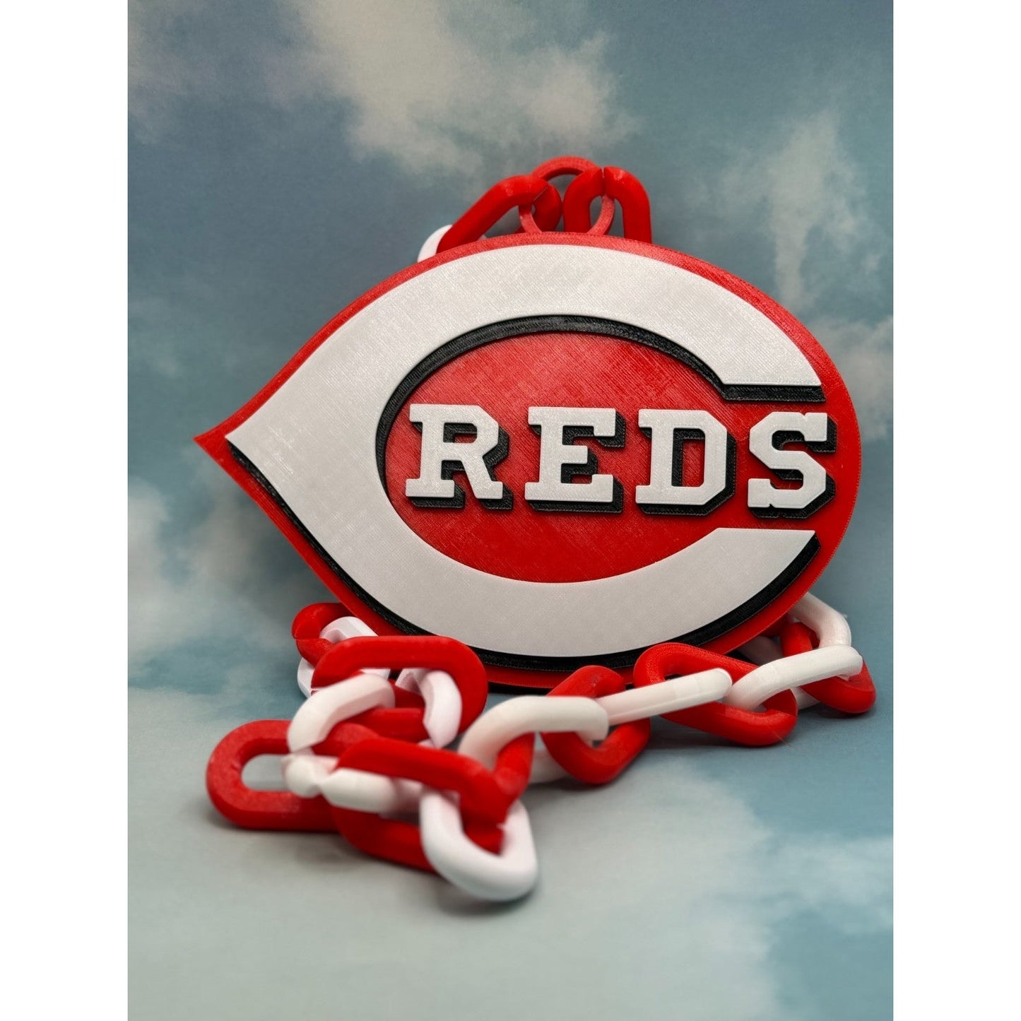 Cincinnati Reds Oversized Fan Logo Necklace Pendant 3D Printed
