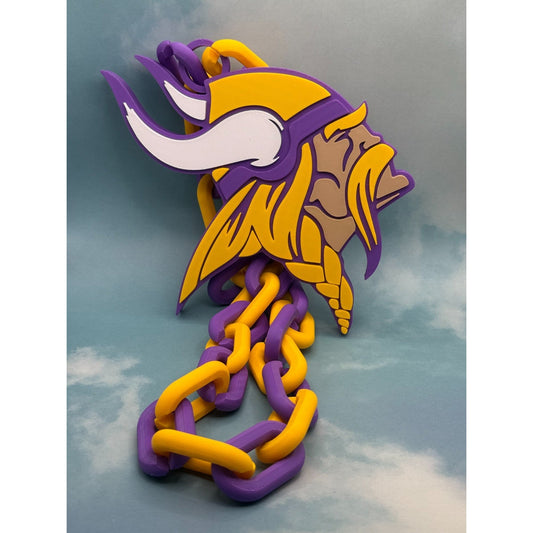 Minnesota Vikings Oversized  Logo Necklace, Fan Hype Chain "SKOL"