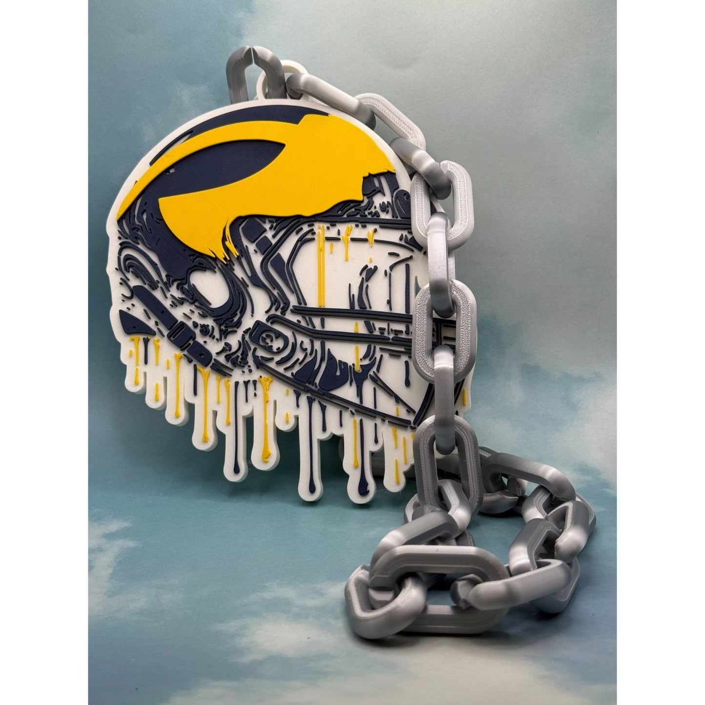 Michigan Wolverine Helmet Drip Hype Chain