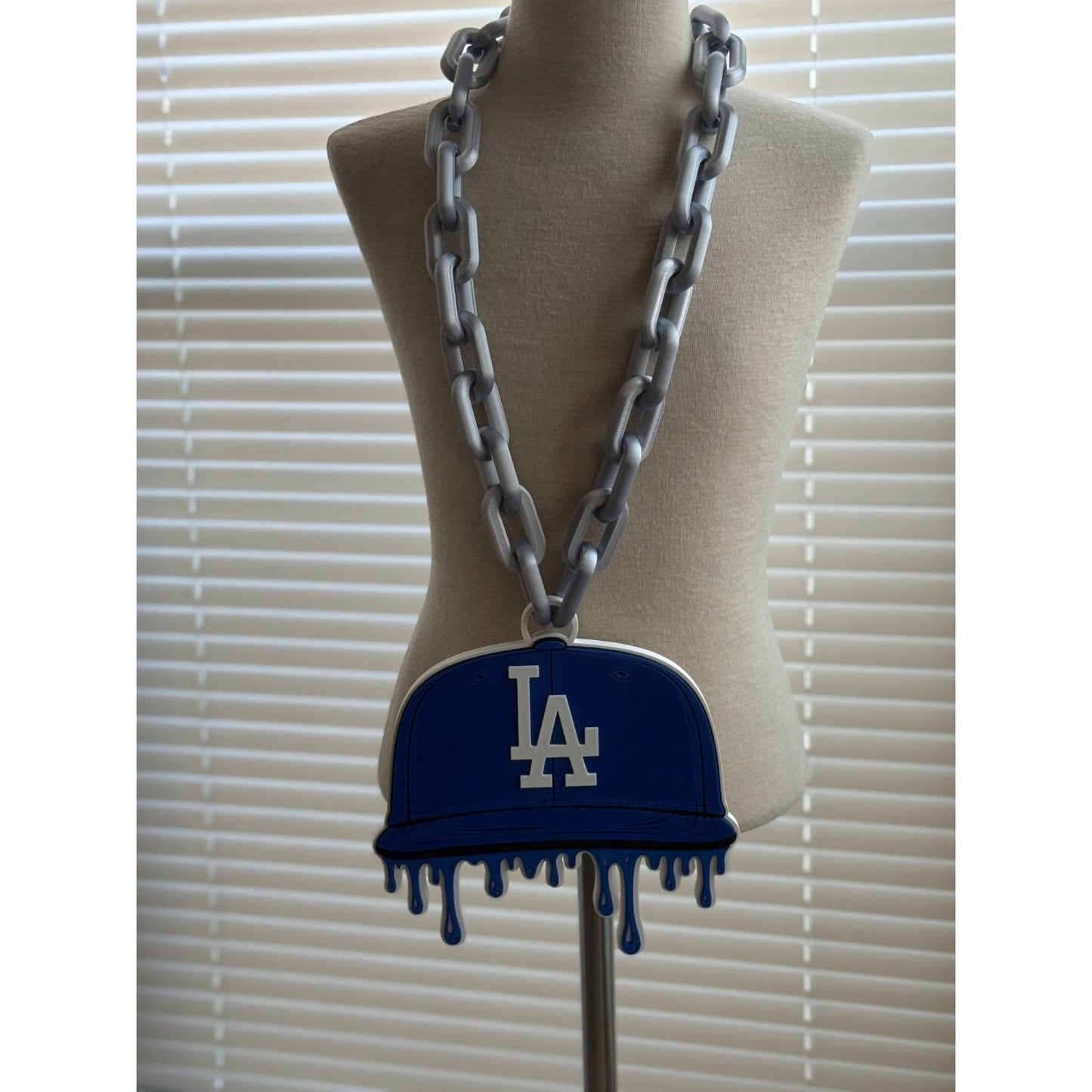 Los Angeles Dodgers Drip Cap Hype Chain, Necklace " Dodger Blue"