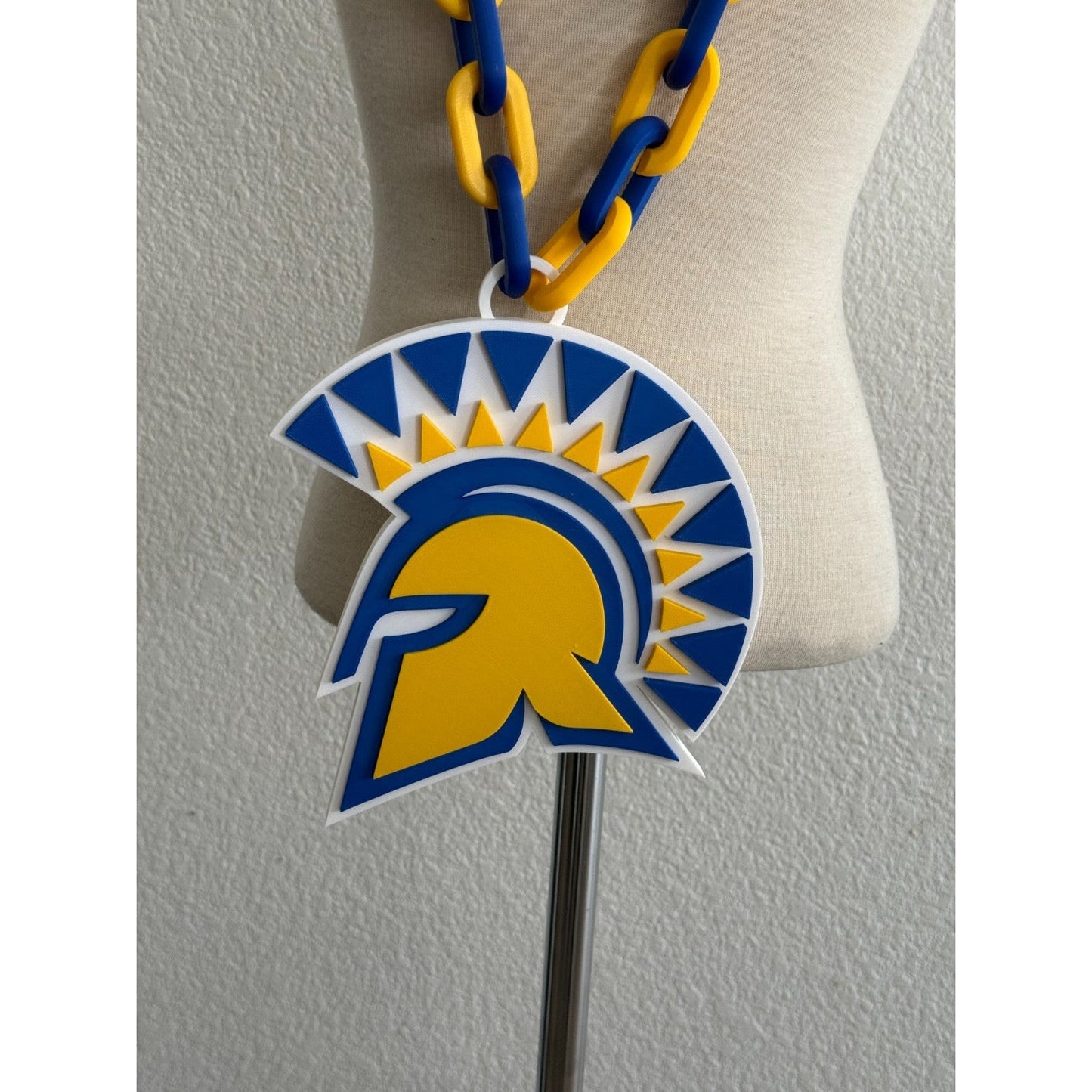 San José State Spartans Logo Oversized Necklace, Pendant Chain