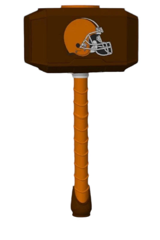 Browns Football Themed Mjolnir Thor's Hammer