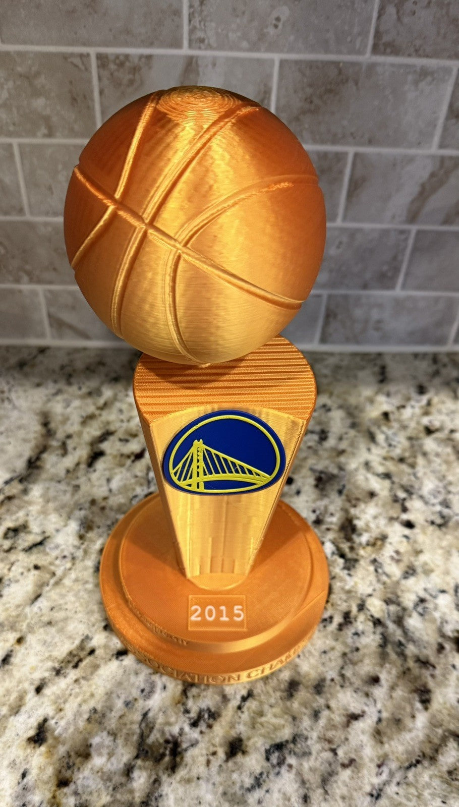 15-17-18-22 Golden State Warriors NBA CHAMPION TROPHY gold Larry O'Brien 10 inch
