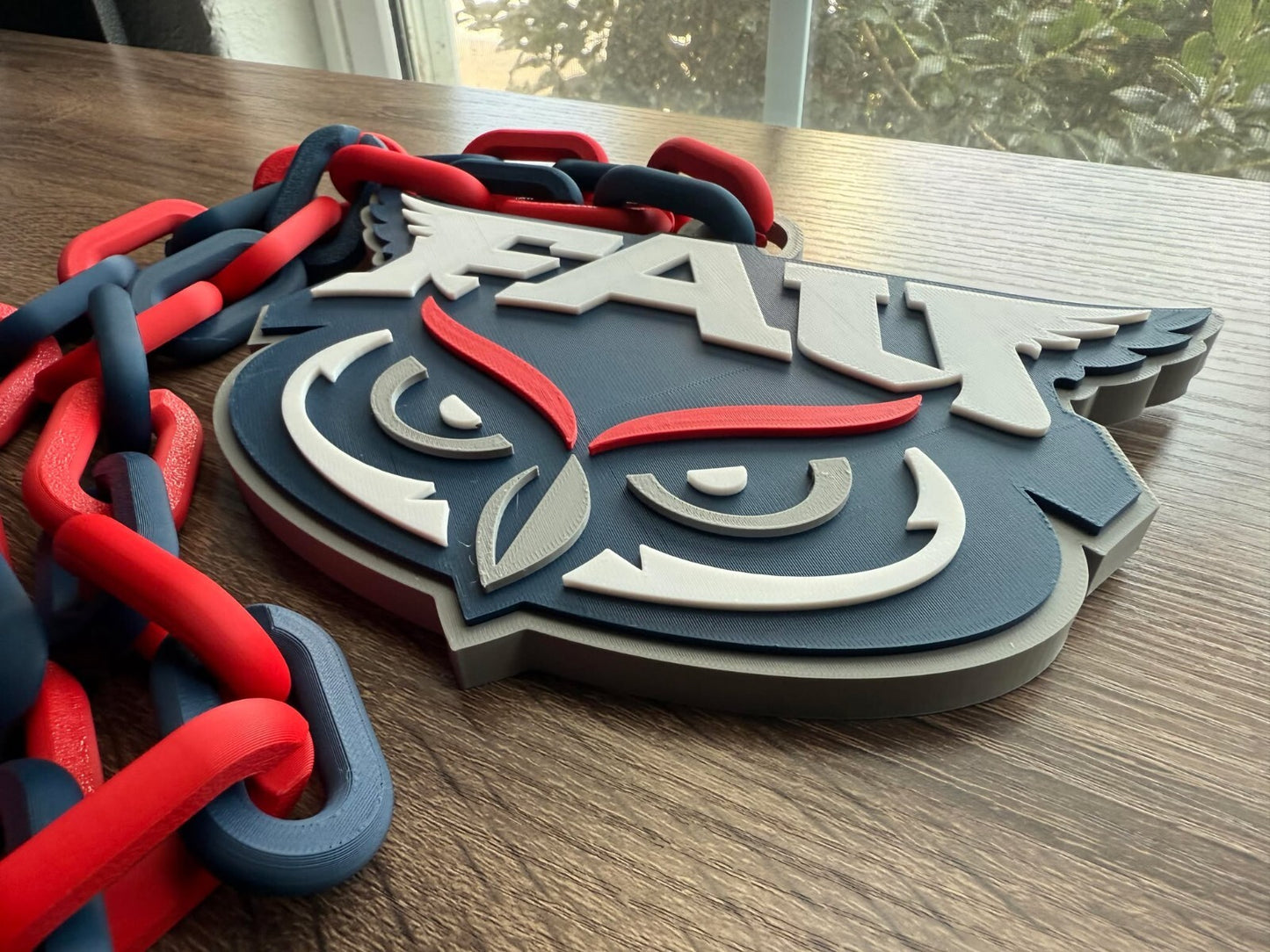 Florida Atlantic Owls Oversized Necklace, Hype Chain [Made To Order]