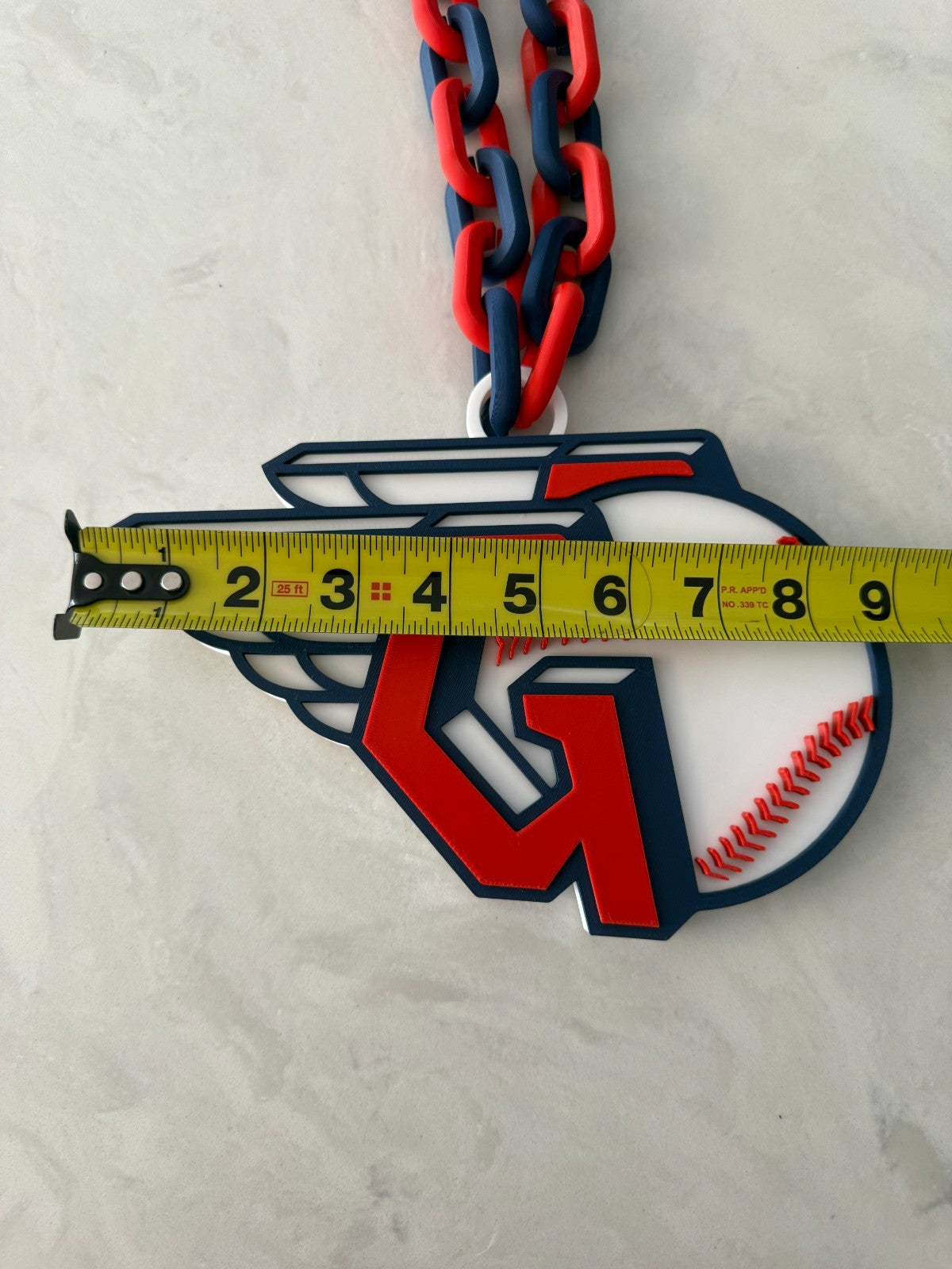 Cleveland Guardians Oversized Logo Necklace Fan Chain
