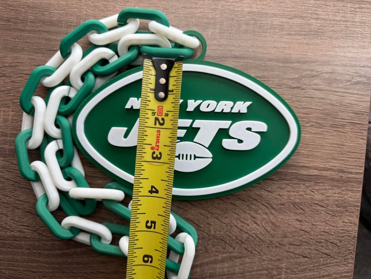 New York Jets Oversized Necklace, Pendant Chain [Made To Order]