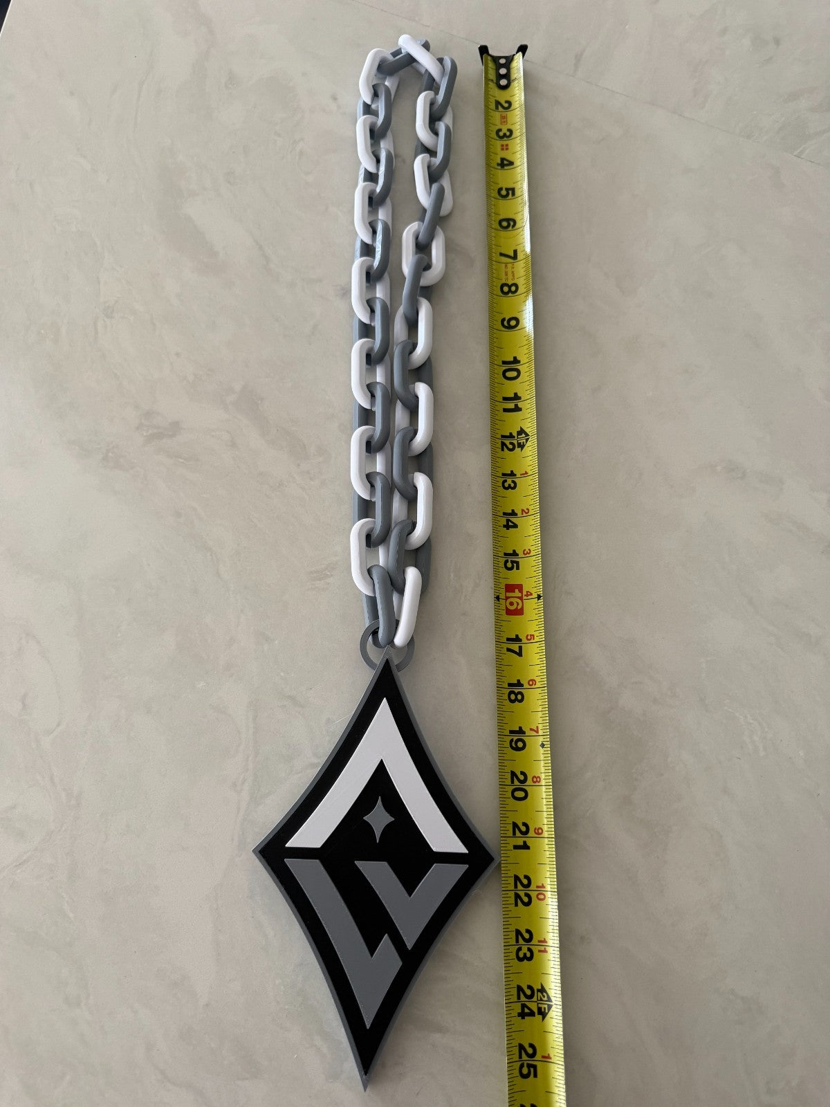 Las Vegas Aces Oversized Necklace, Hype Turnover Chain HandMade 3D Printed