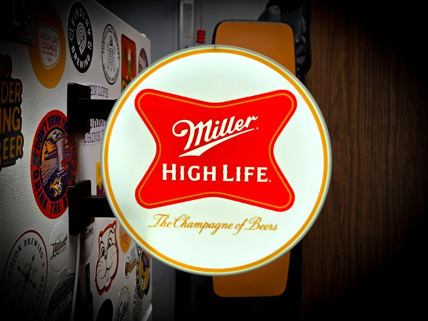 MILLER HIGH LIFE 12 Inch Light Box LED Sign 3D Printed Wall Decor Man Cave