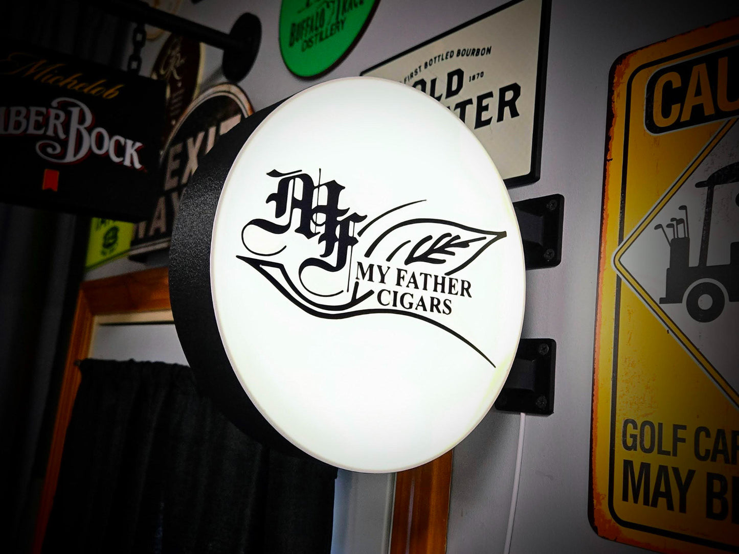 MY FATHER CIGARS 12 Inch Light Box LED Sign 3D Printed Wall Decor Man Cave