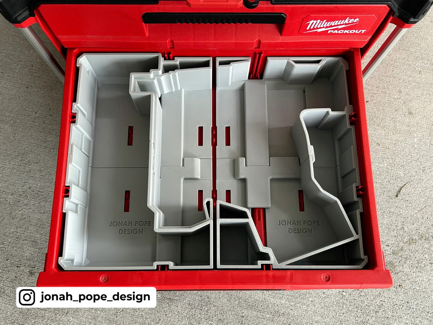 Milwaukee Packout Tool Box Drawer Insert for M18 Brad Nailer (Insert Only)