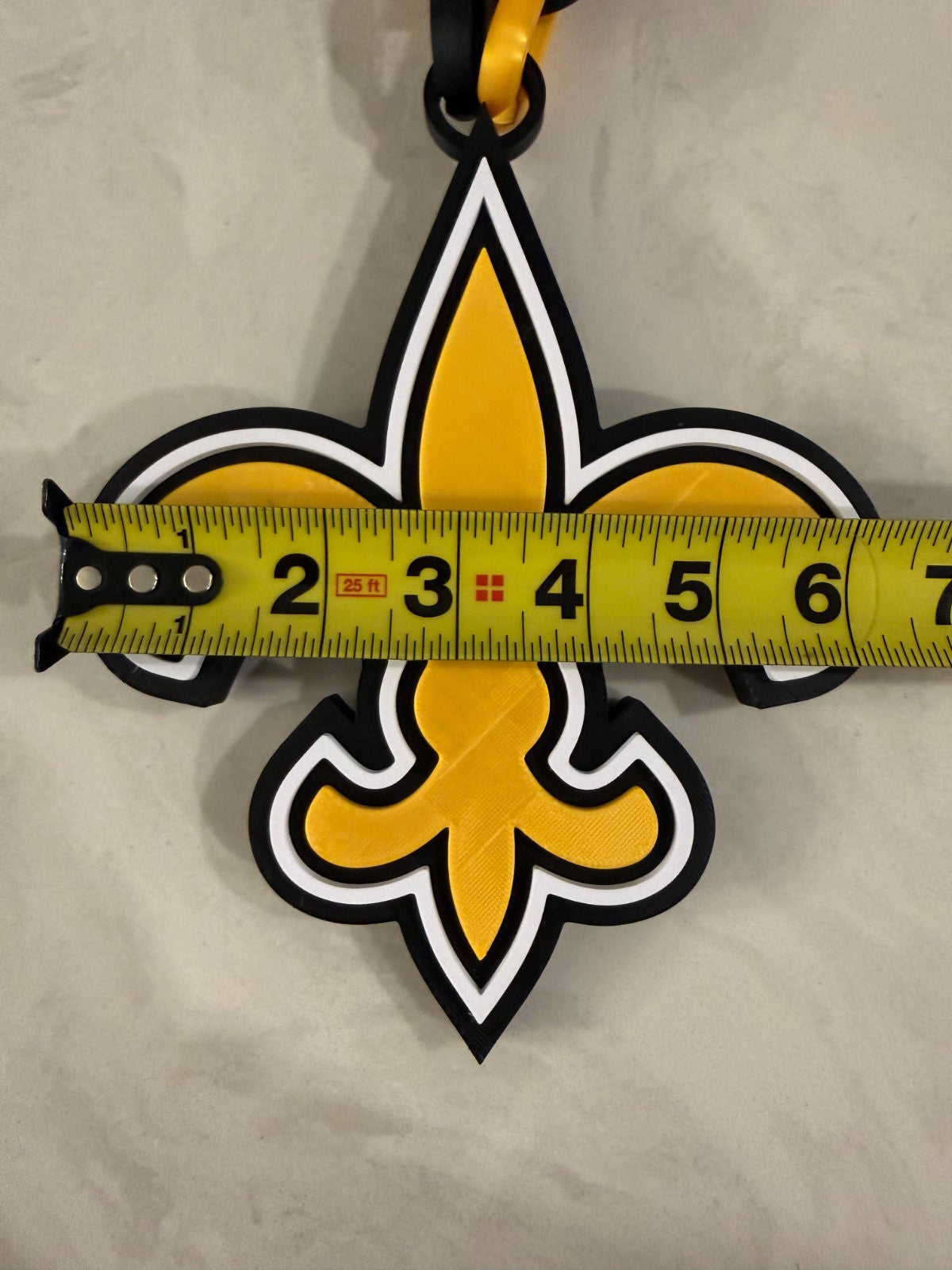 New Orleans Saints Oversized Logo Necklace HandMade 3D Printed