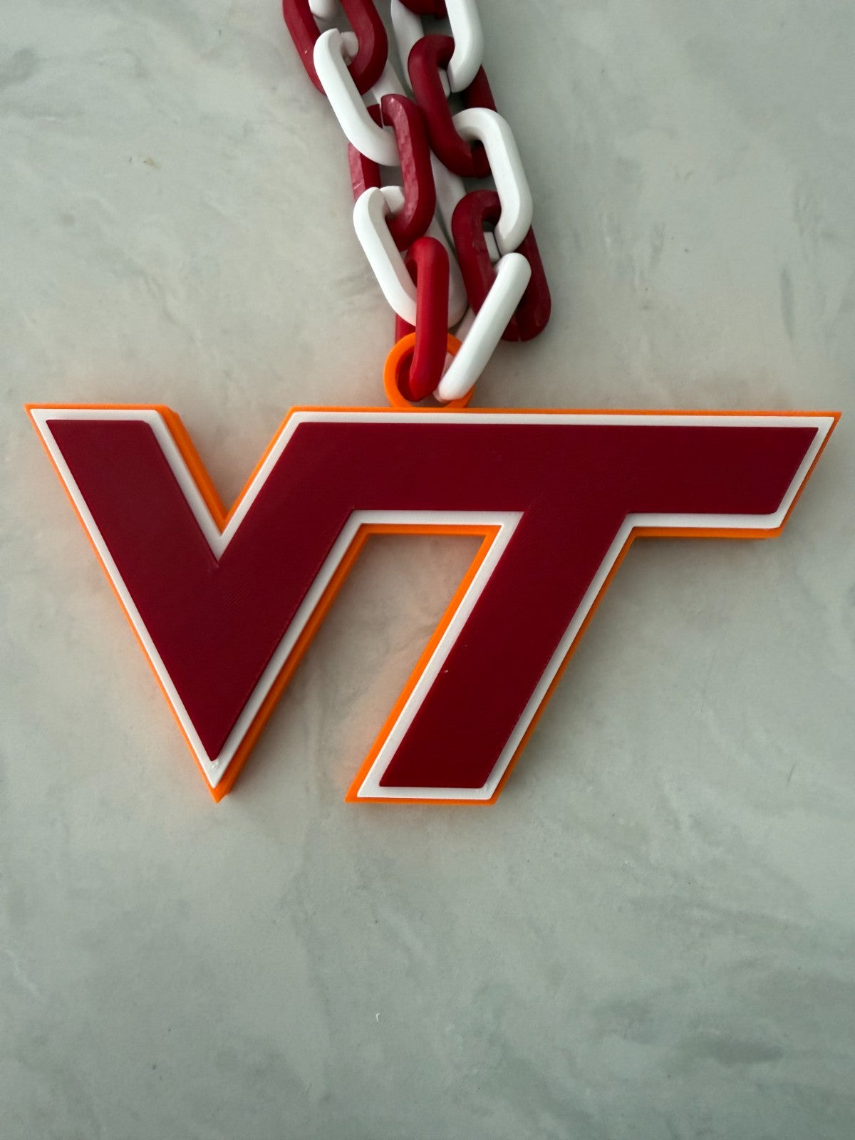 Virginia Tech Hokies Oversized Pride Necklace and Chain