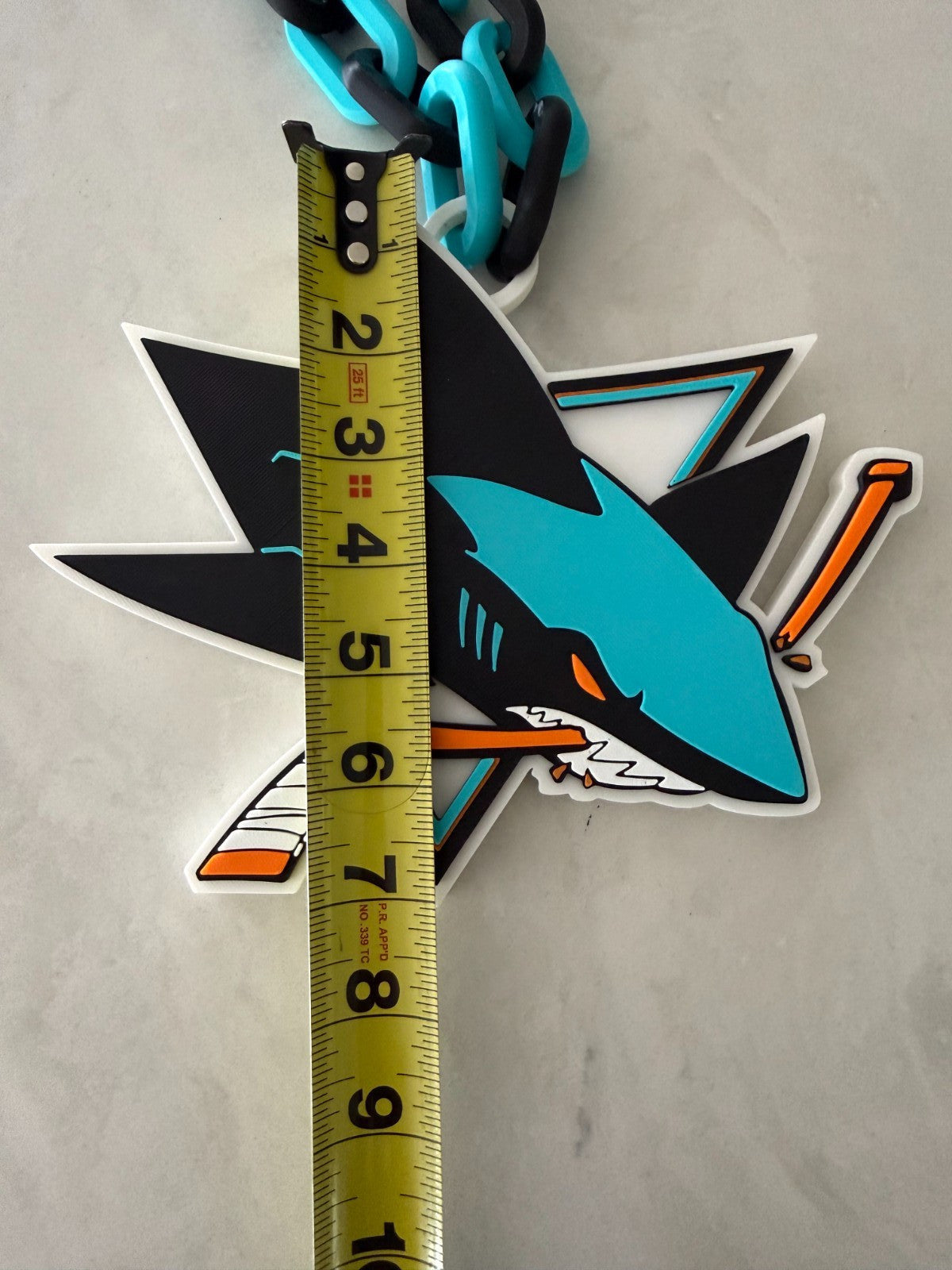 San Jose Sharks Oversized Fan Logo Necklace Hype Chain