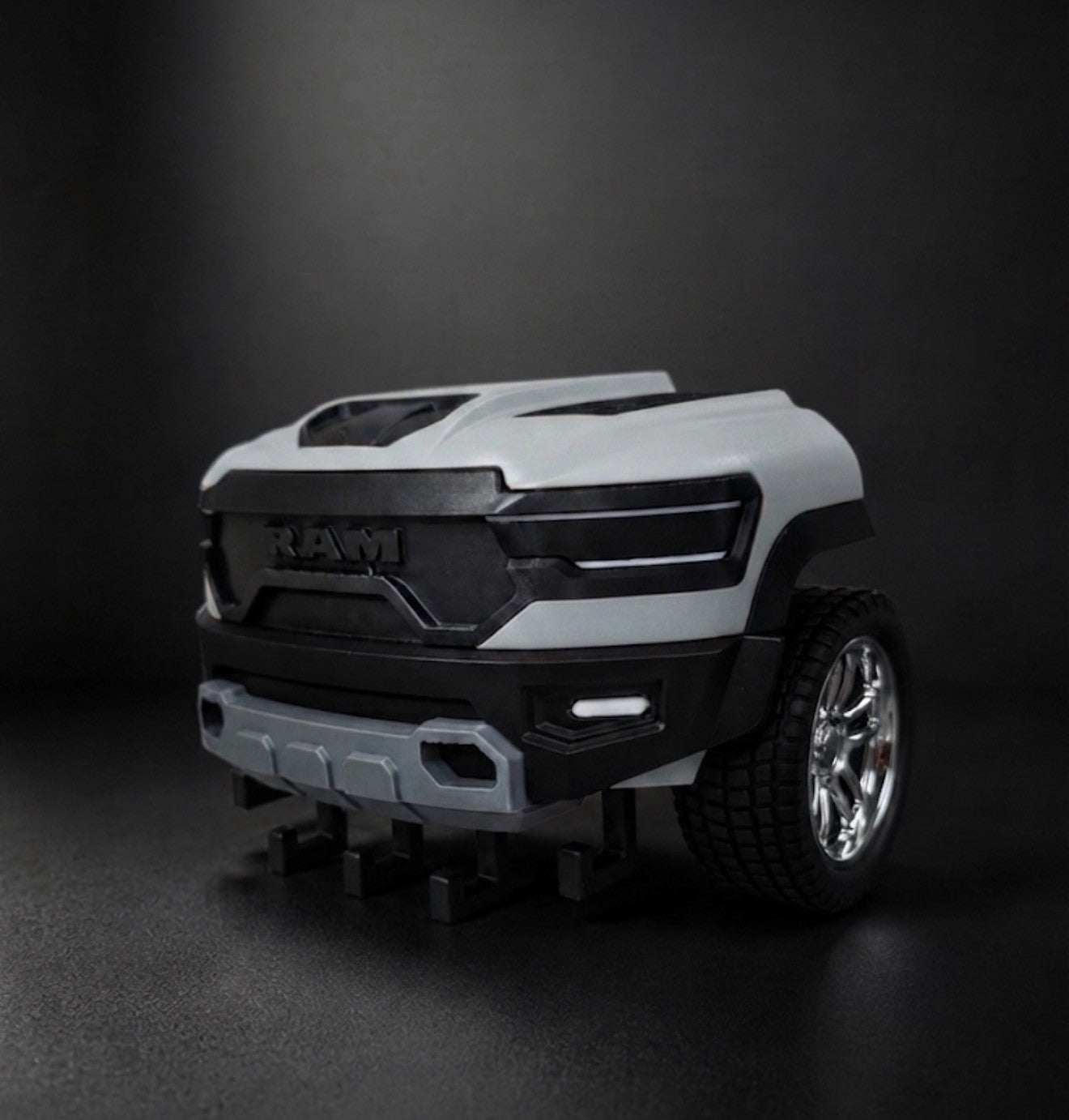 Custom 3D Printed RAM TRX Front Grill Key Holder - White